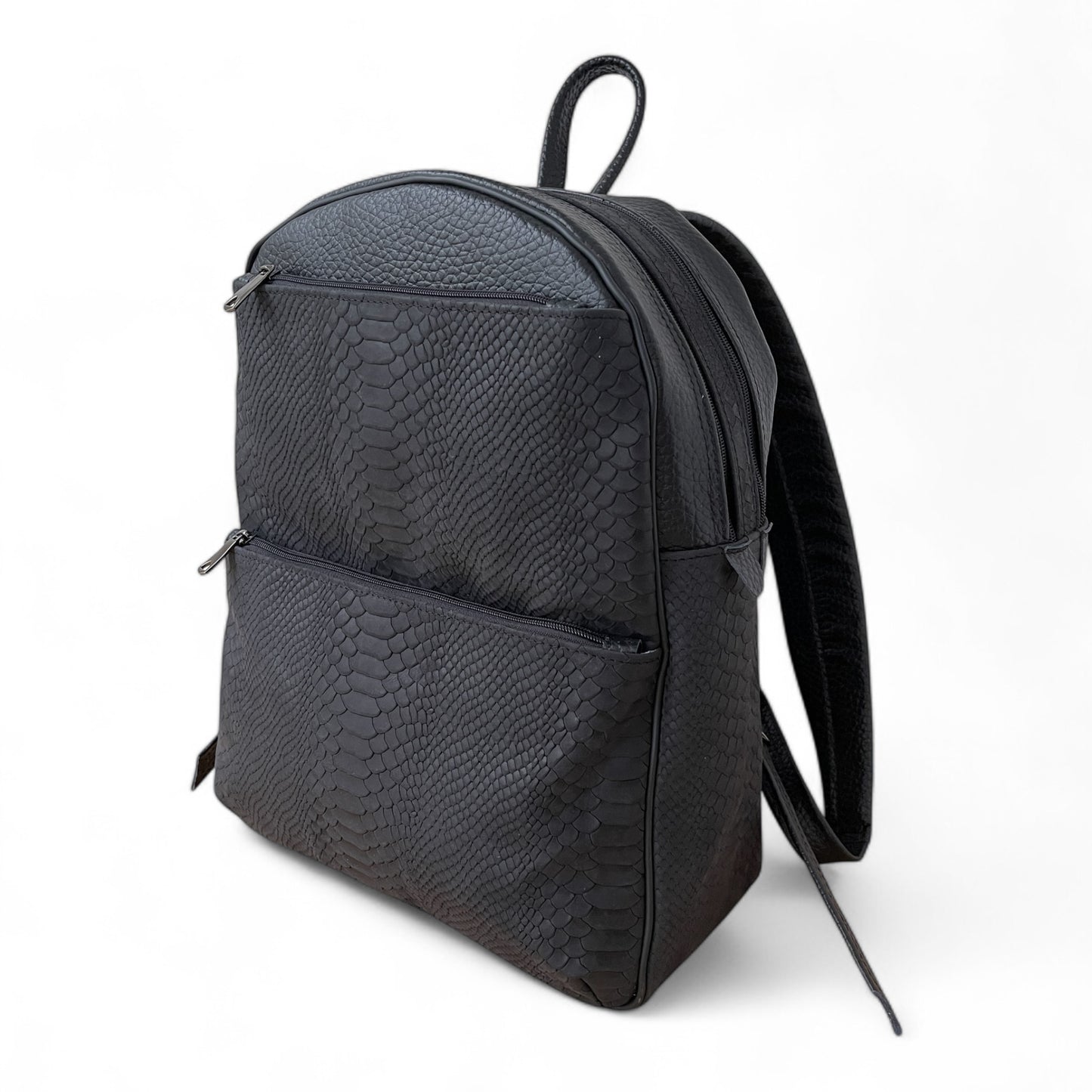 Rucsac Enzo piele naturala/intoarsa croco