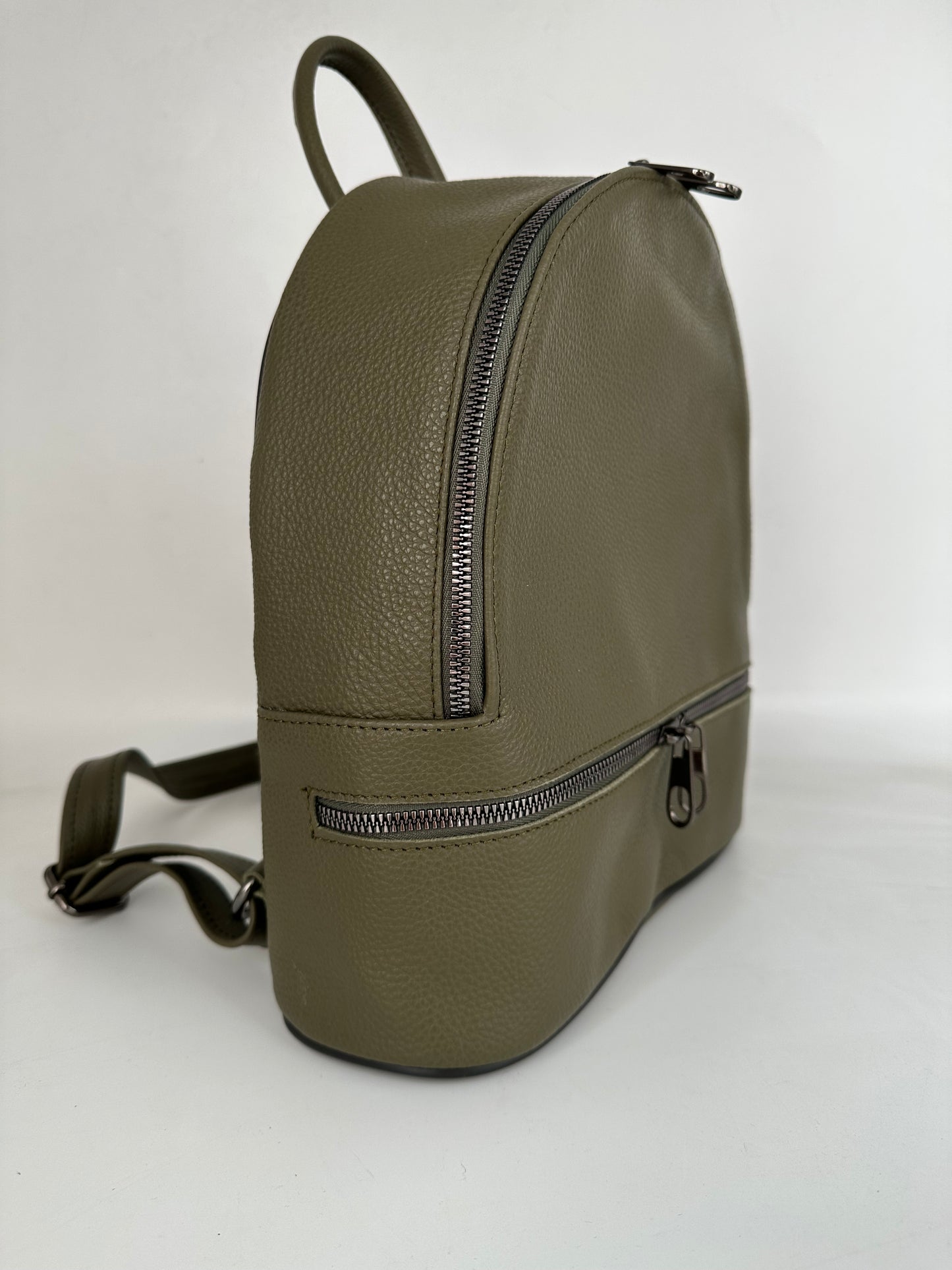Rucsac Reea piele naturala premium Khaki