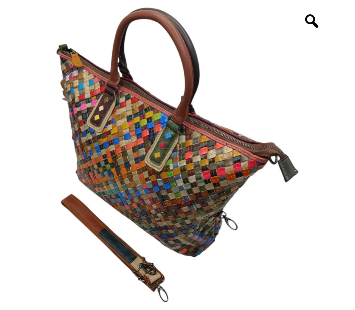 Geanta Jasmine piele naturala impletita