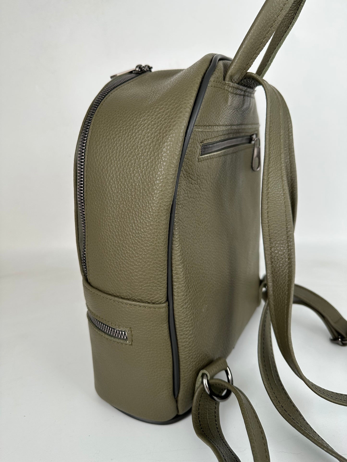 Rucsac Reea piele naturala premium Khaki