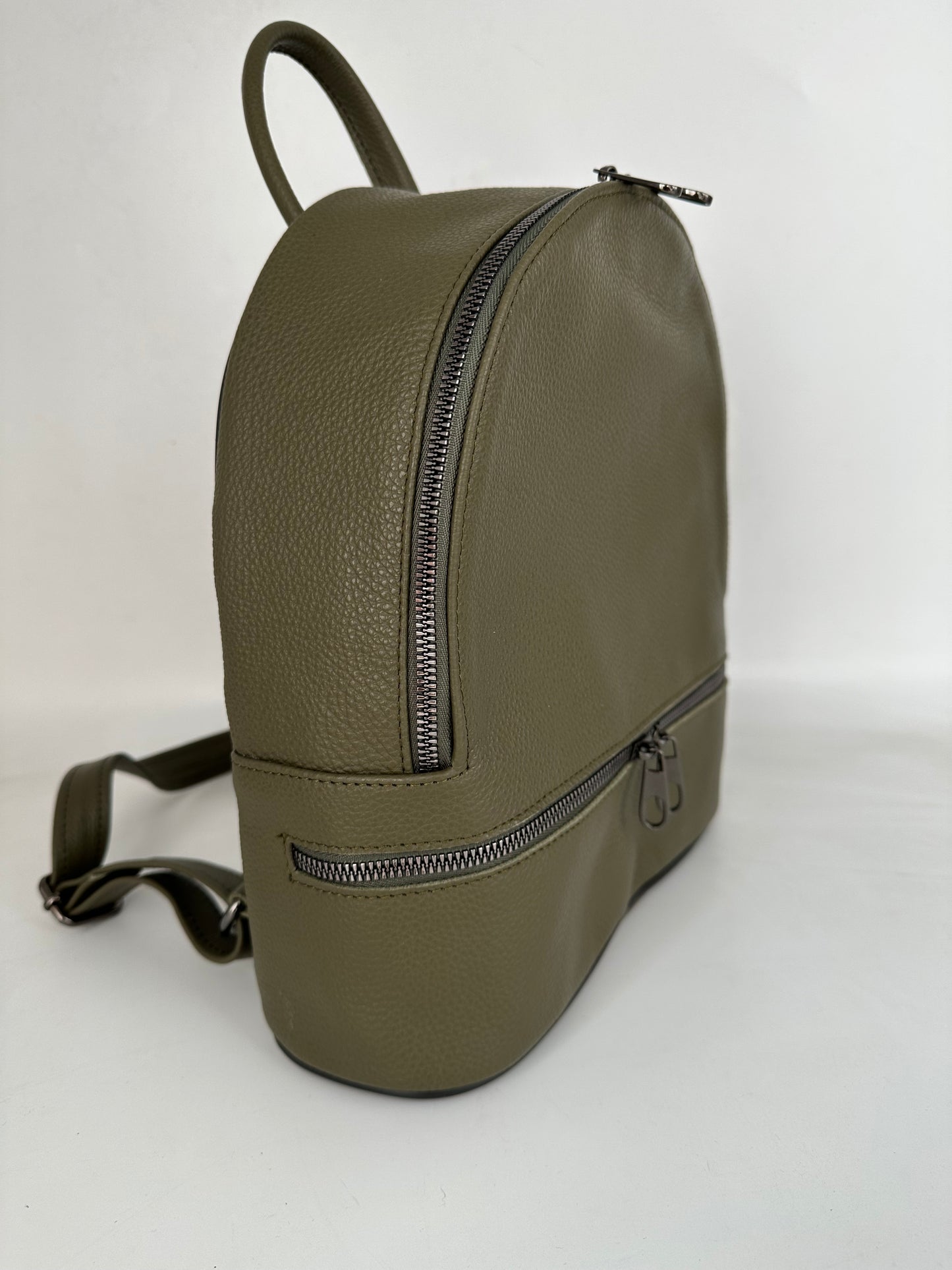 Rucsac Reea piele naturala premium Khaki