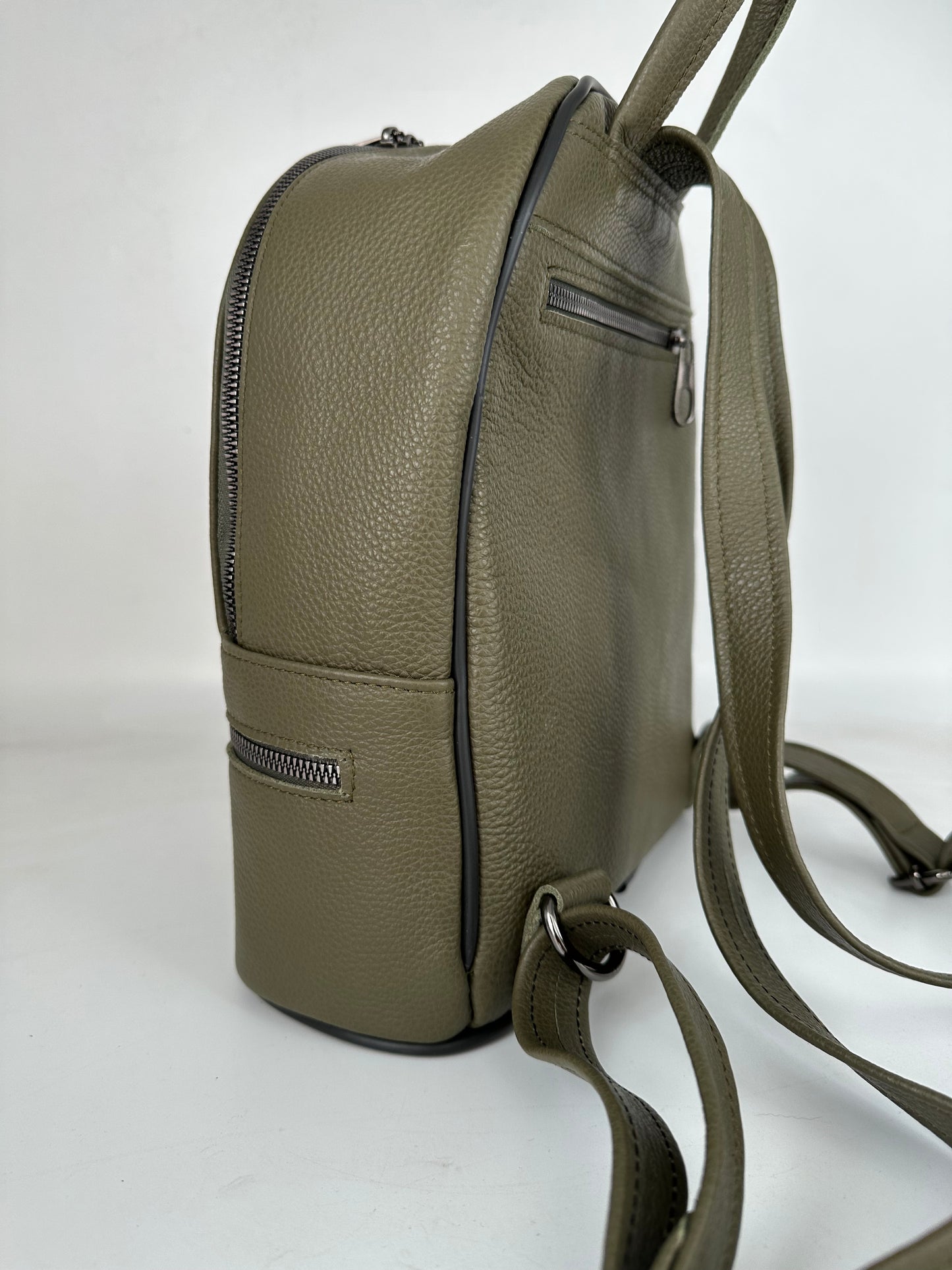 Rucsac Reea piele naturala premium Khaki