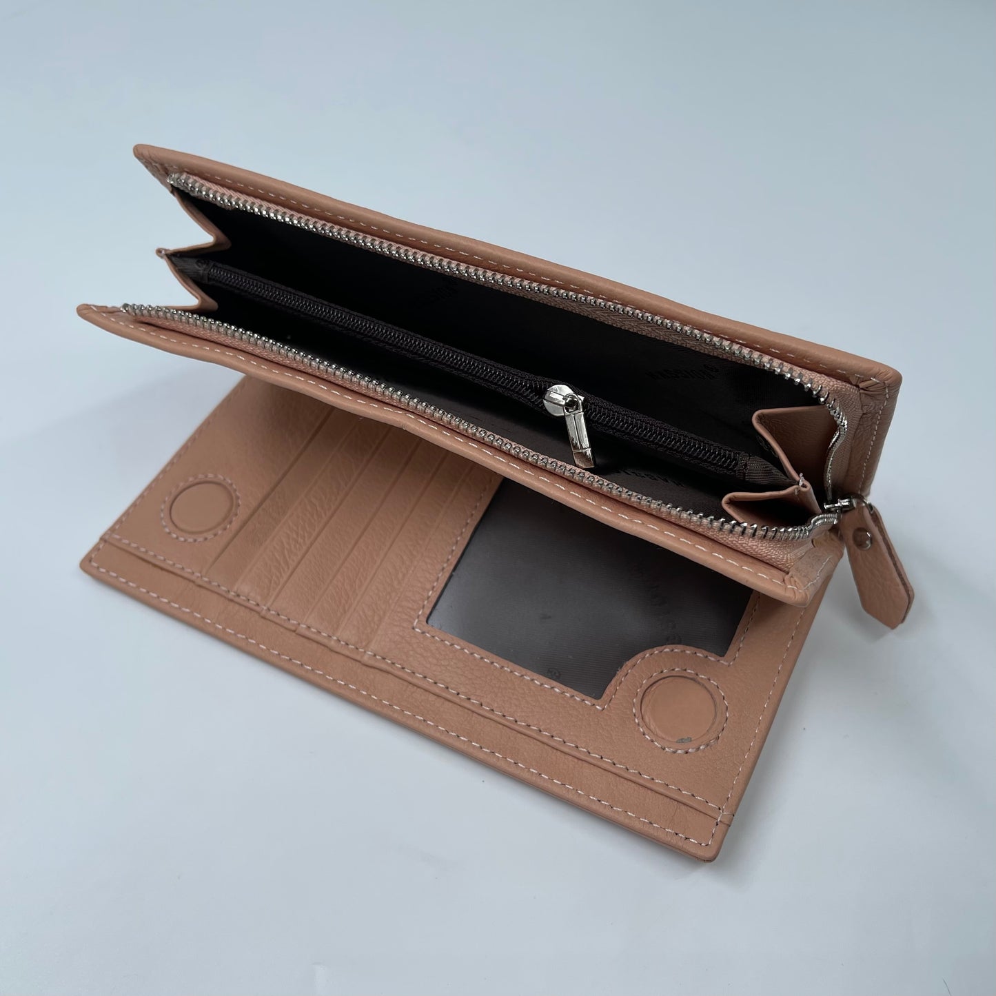 Portofel Anais piele naturala premium Bej-rose