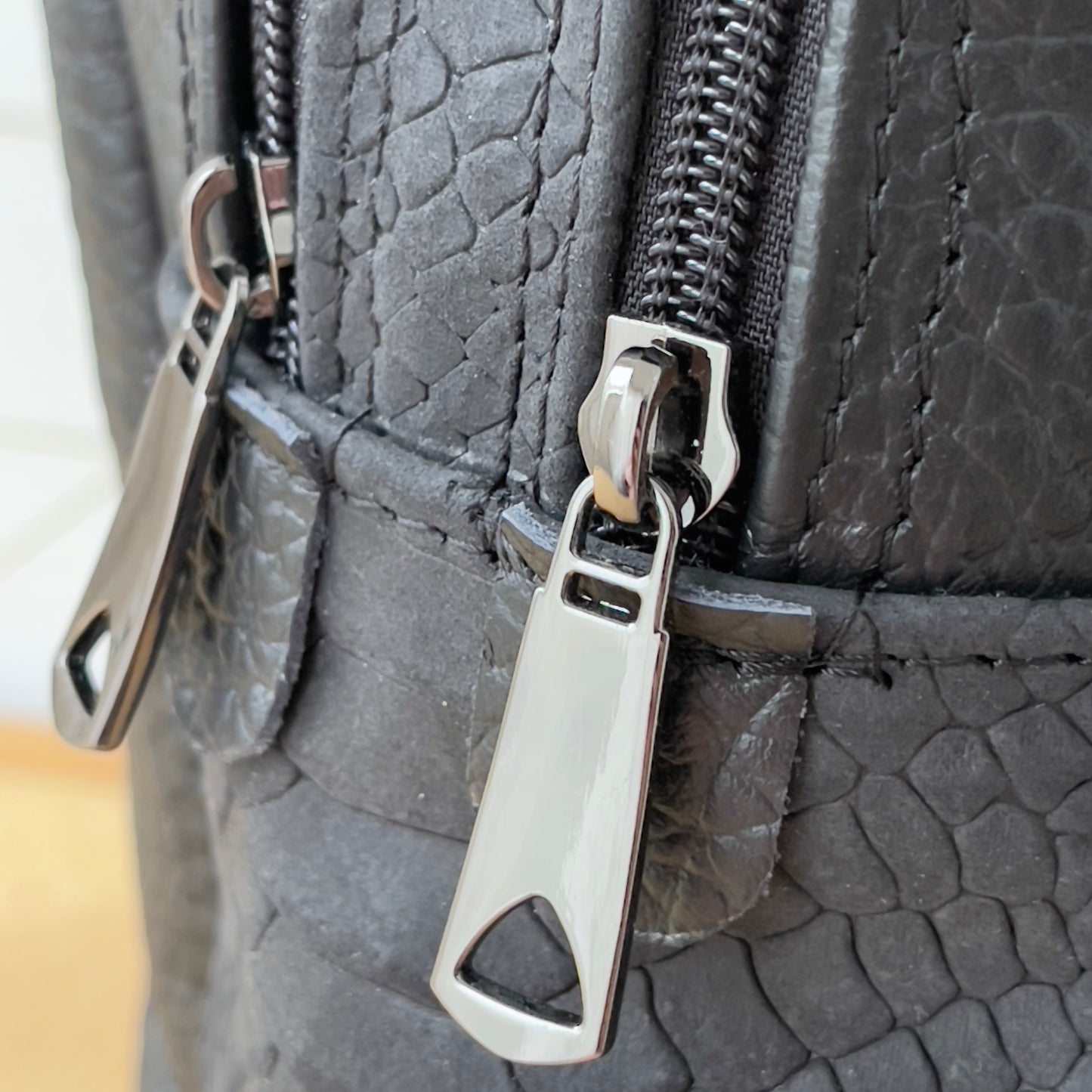 Rucsac Enzo piele naturala/intoarsa croco
