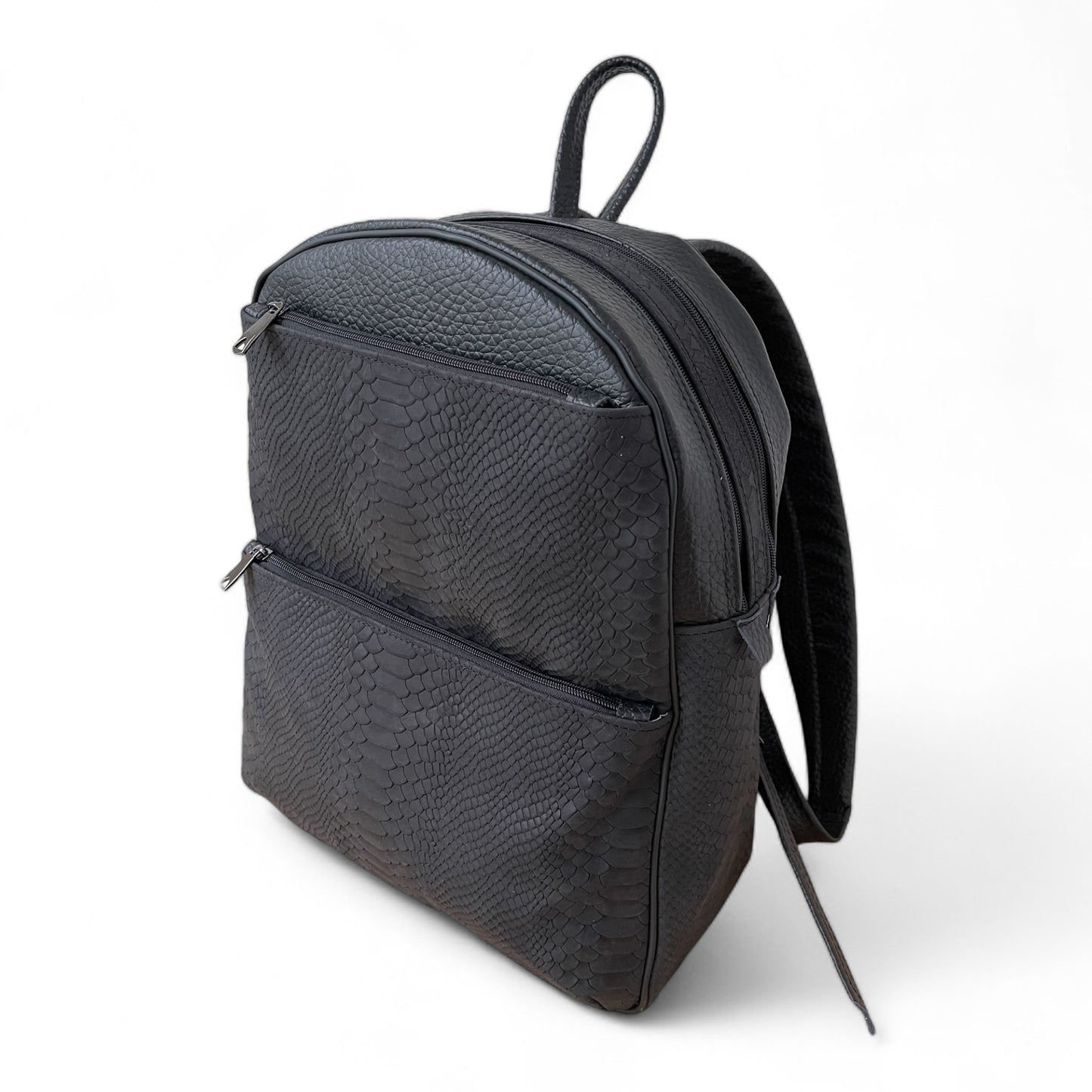 Rucsac Enzo piele naturala/intoarsa croco