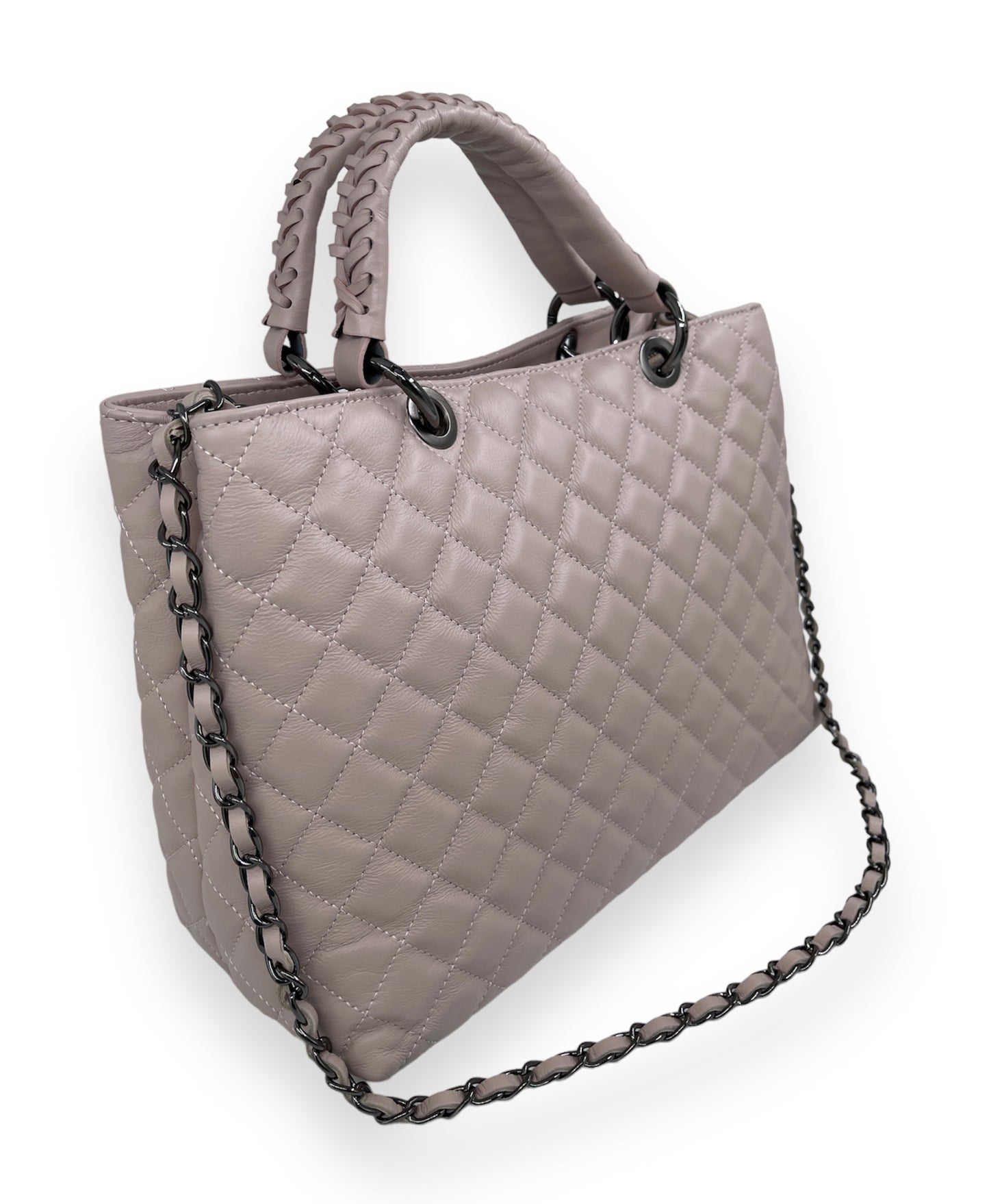 Geanta Petra Piele Naturala Nude Rose