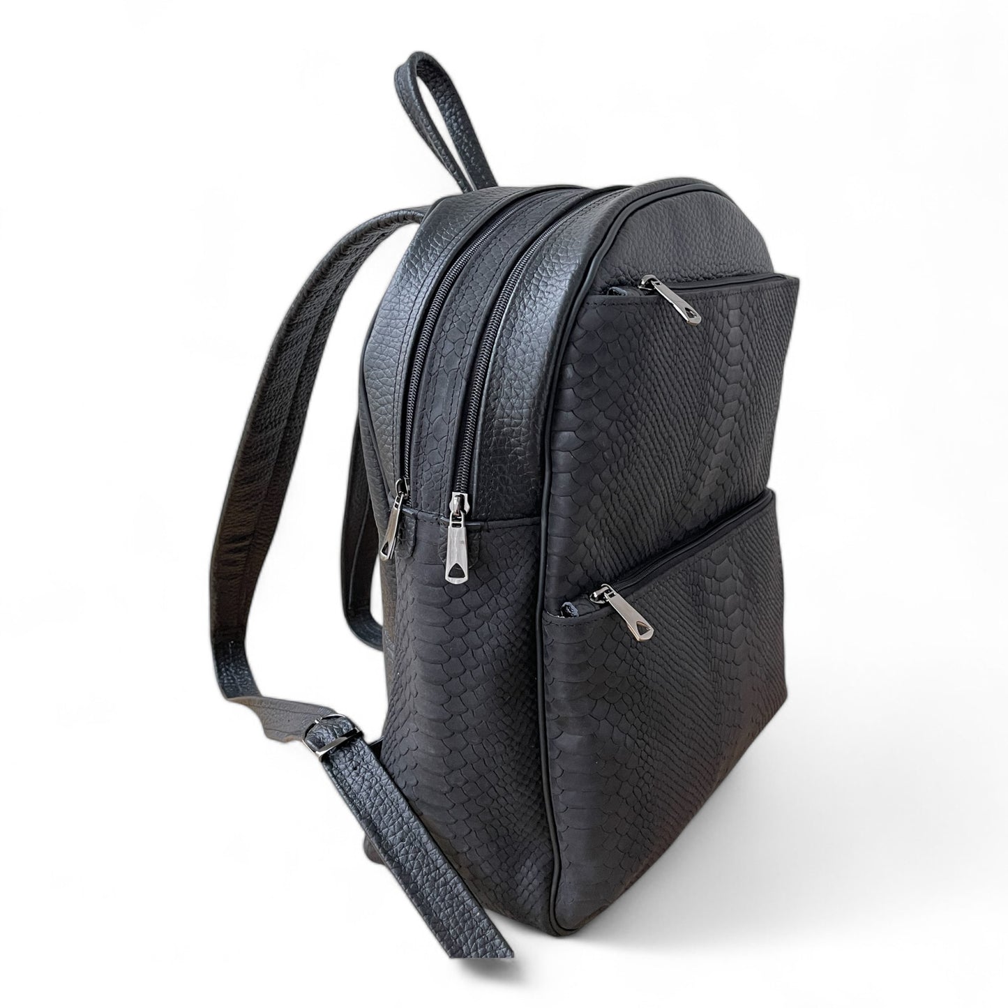 Rucsac Enzo piele naturala/intoarsa croco
