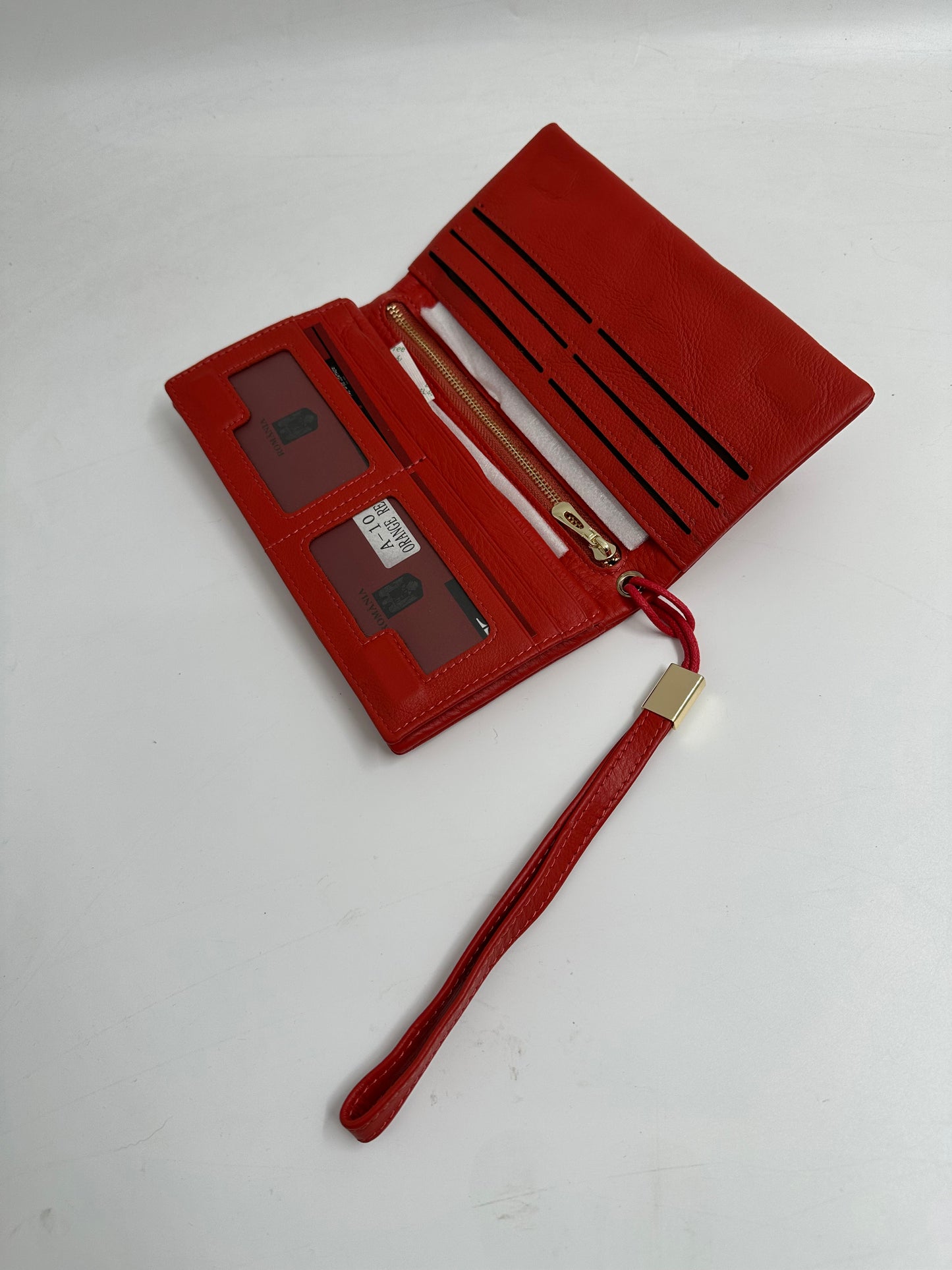 Portofel Alexia din piele naturala premium Orange