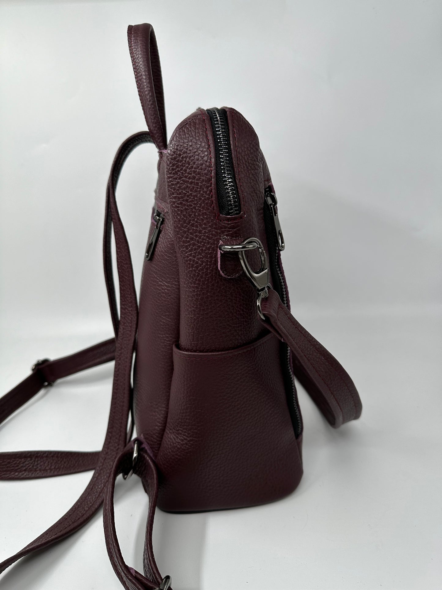 Geanta Rucsac Carlie piele naturala premium Bordeaux