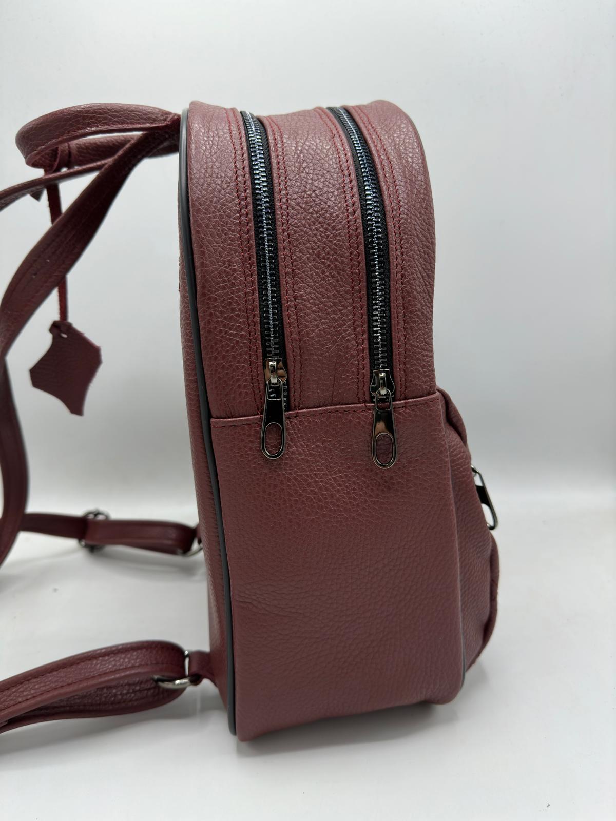 Rucsac Boyfriend piele naturala premium Bordeaux