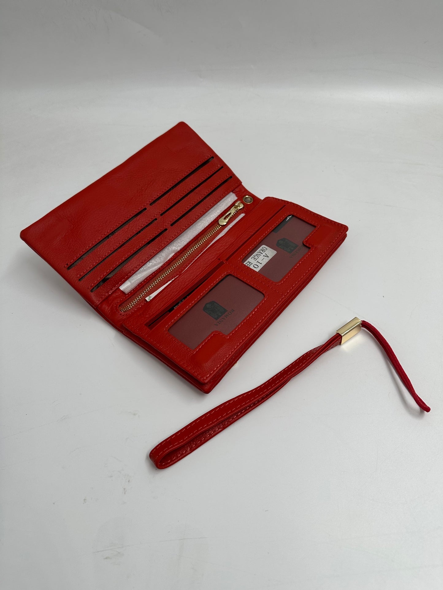 Portofel Alexia din piele naturala premium Orange