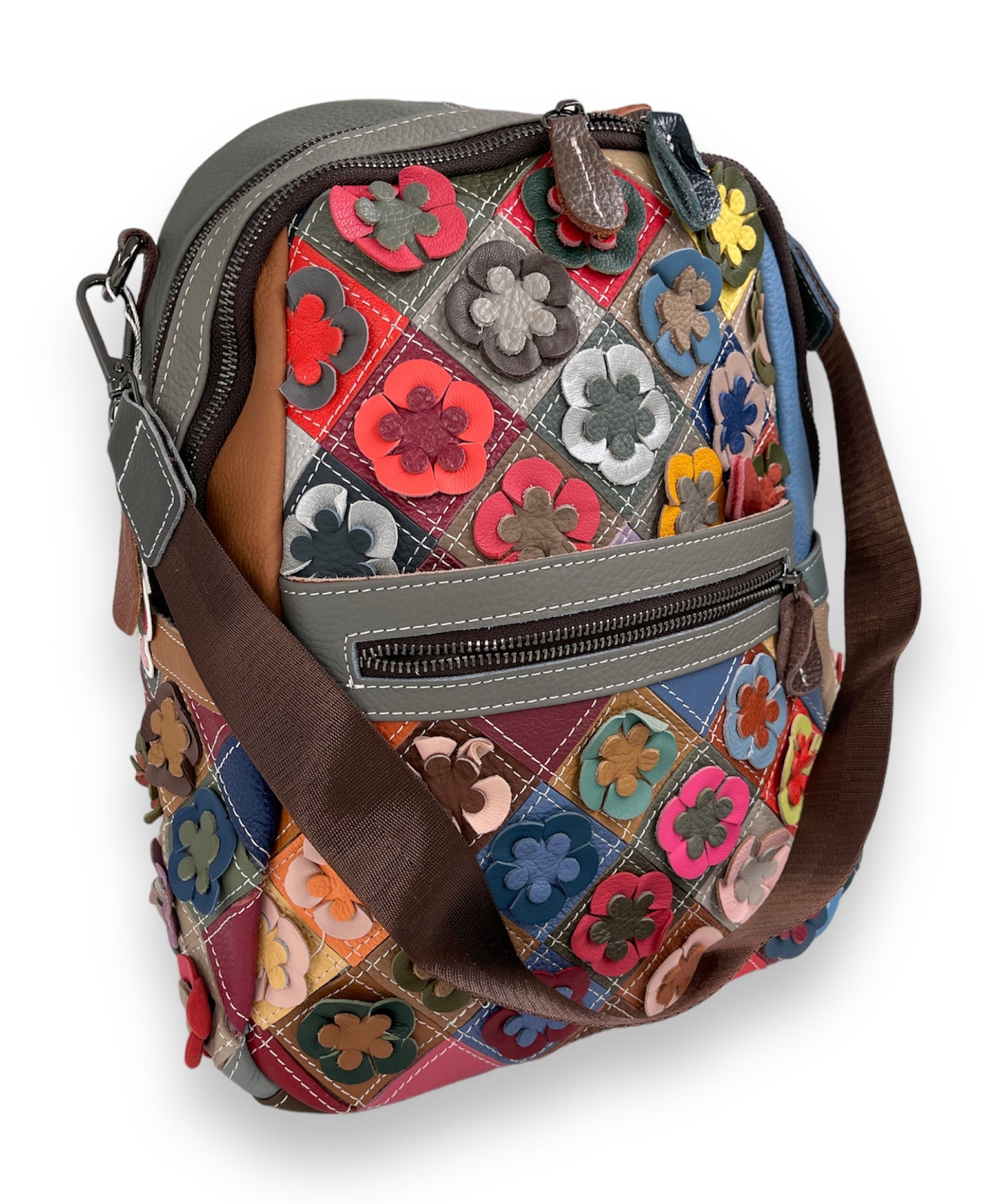 Rucsac Piele Naturala Multicolor