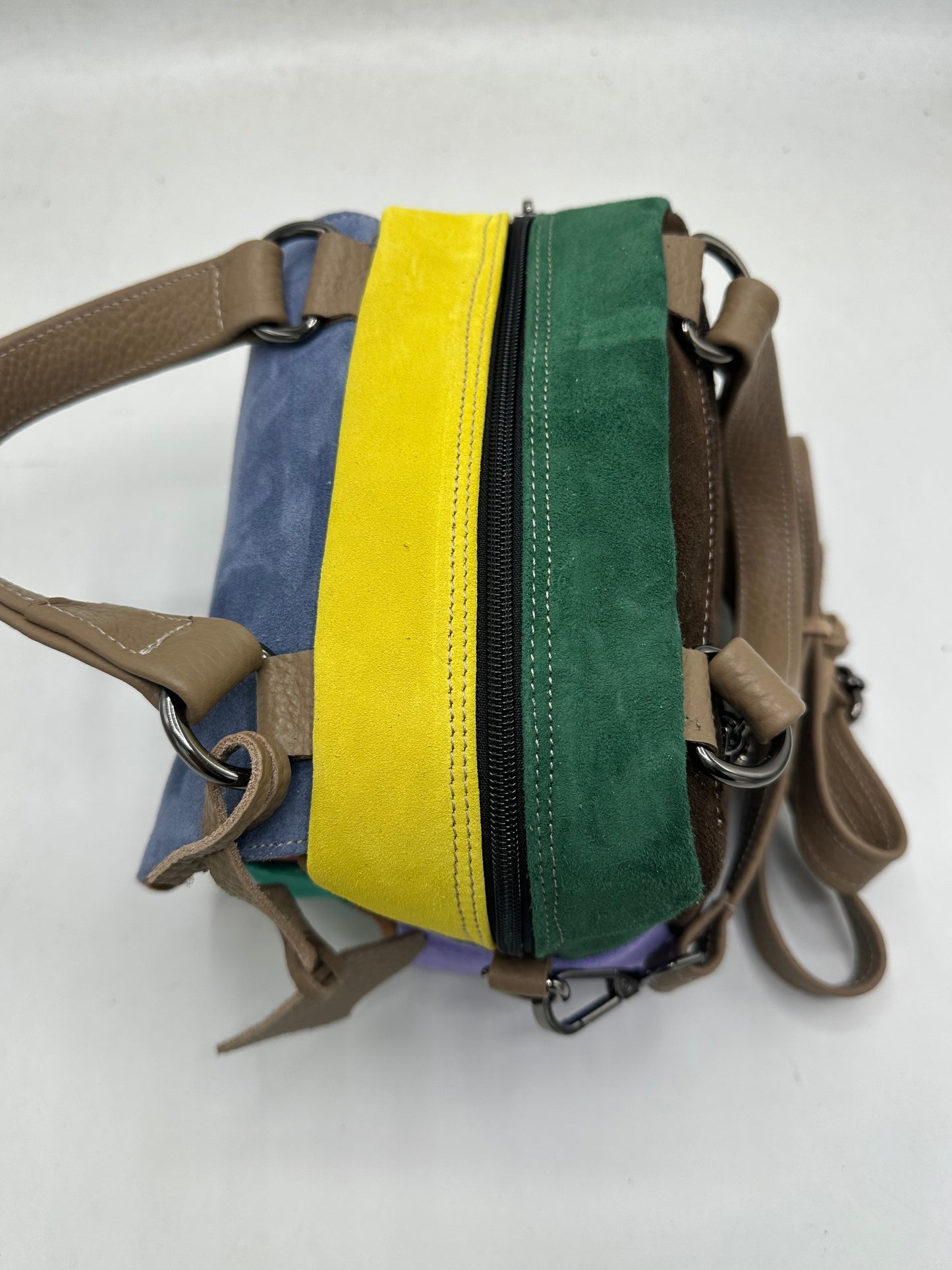 Geanta Alice multicolor piele naturala ediție de primavara