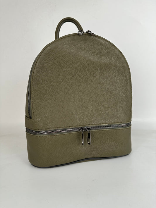 Rucsac Reea piele naturala premium Khaki