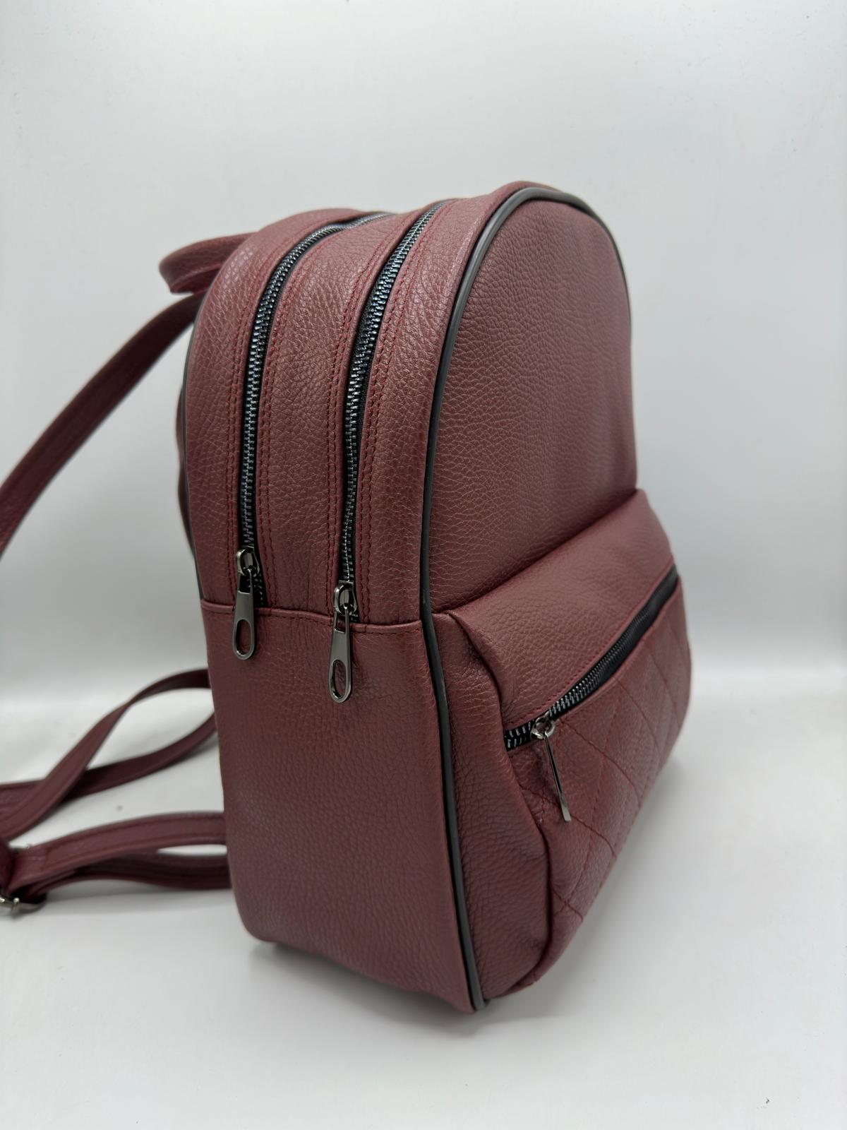 Rucsac Boyfriend piele naturala premium Bordeaux