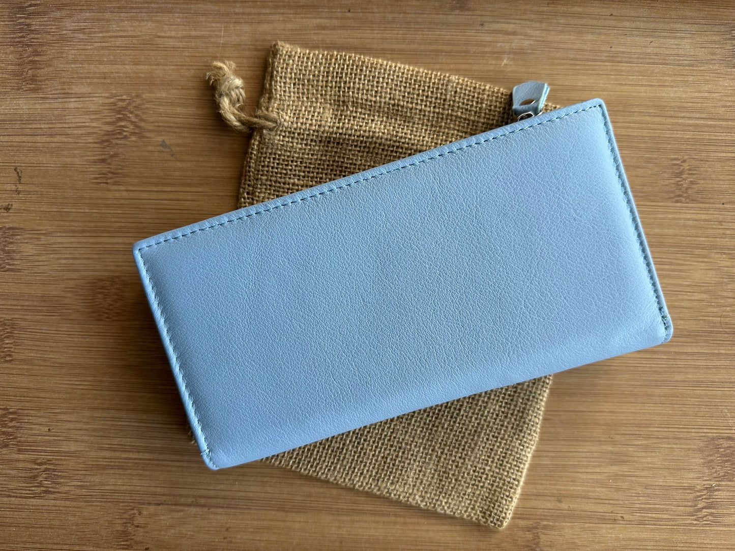 Portofel Anais piele naturala premium Sky Blue