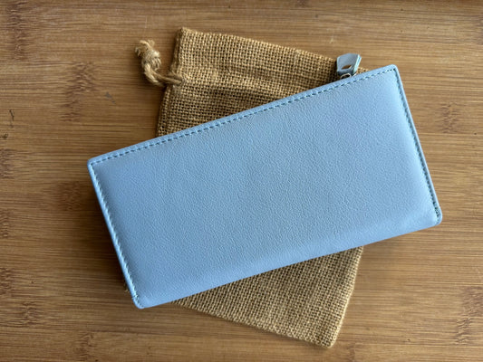 Portofel Anais piele naturala premium Sky Blue