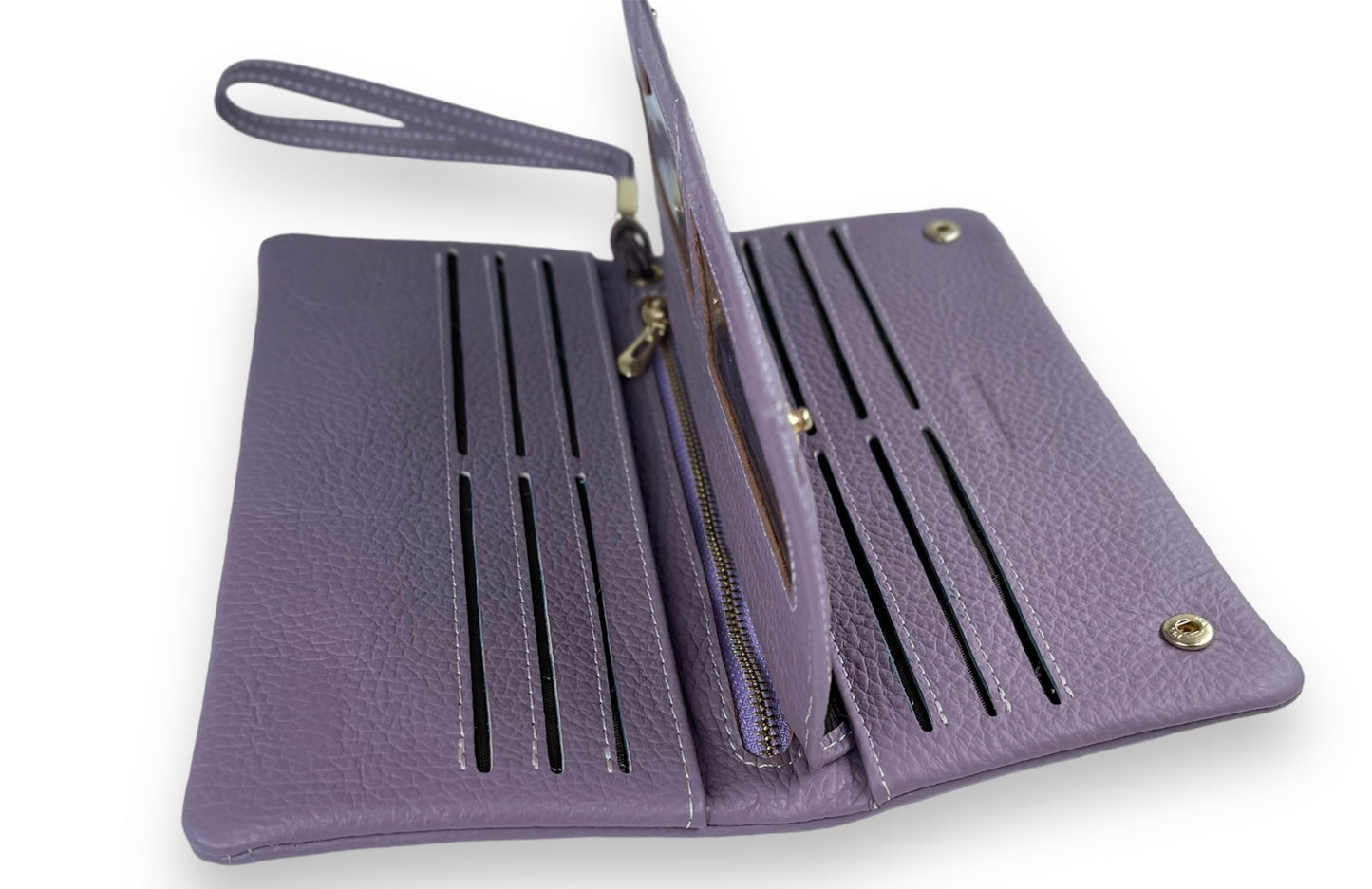 Portofel Alexia din piele naturala premium Lila