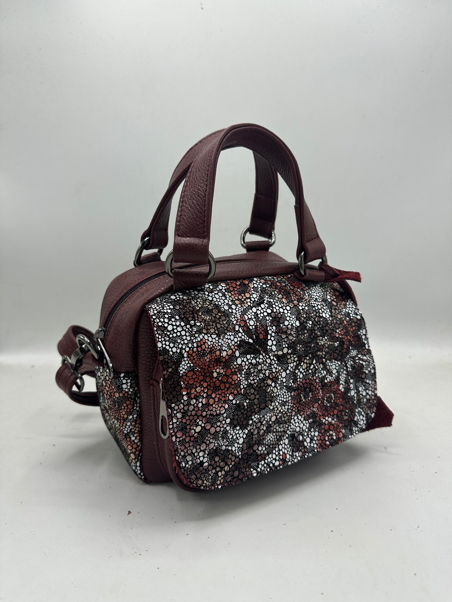 Geanta Alice piele naturala Bordeaux