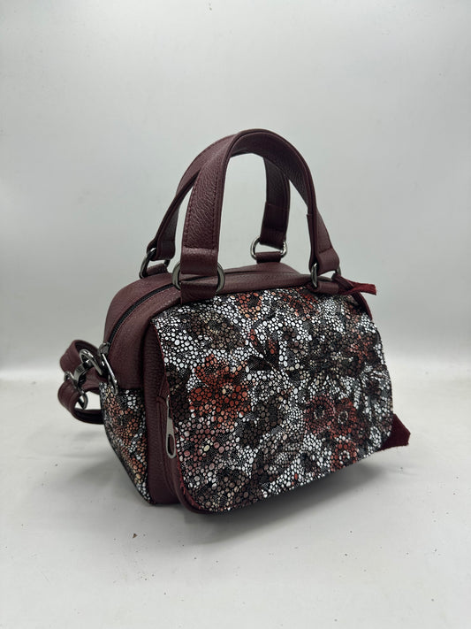 Geanta Alice piele naturala Bordeaux