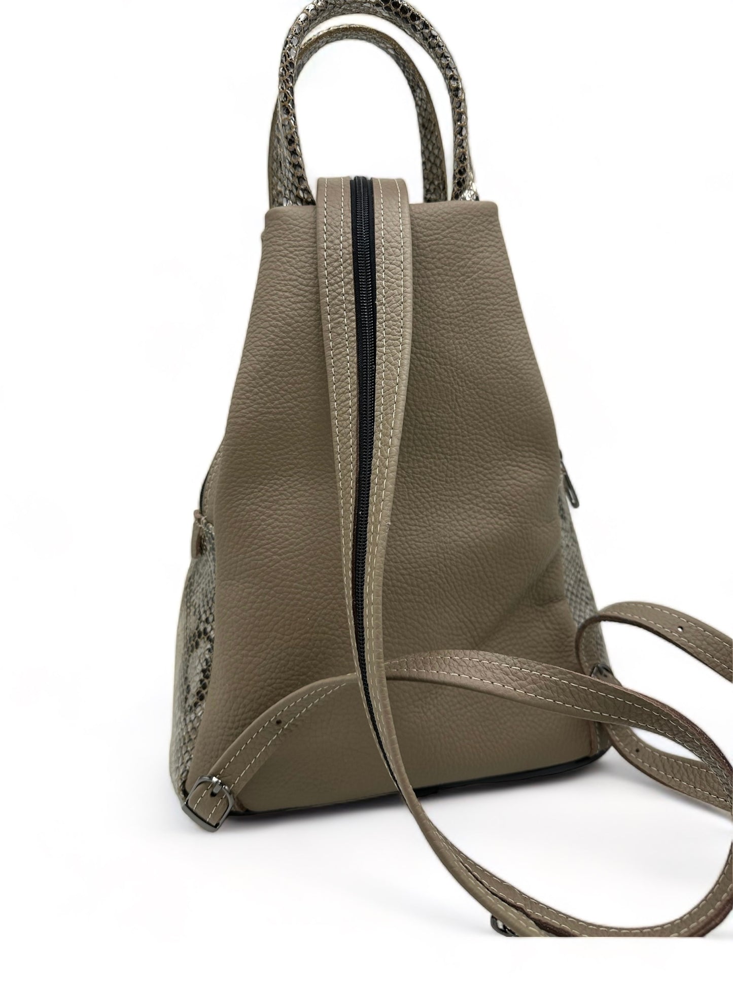 Rucsac Brigitte piele naturala premium Imprimeu sarpe