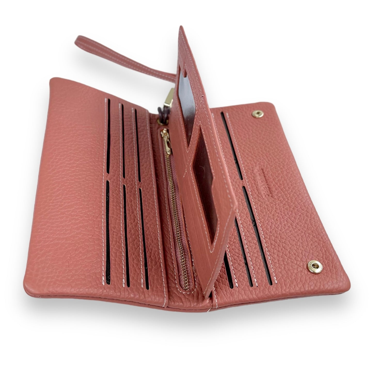 Portofel Alexia din piele naturala premium Peach