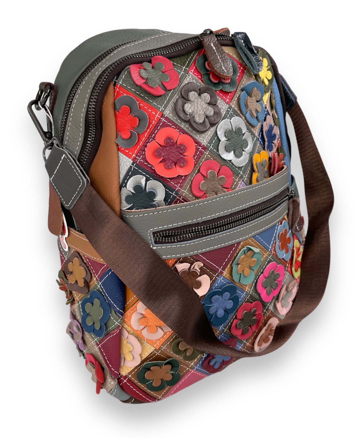 Rucsac Piele Naturala Multicolor