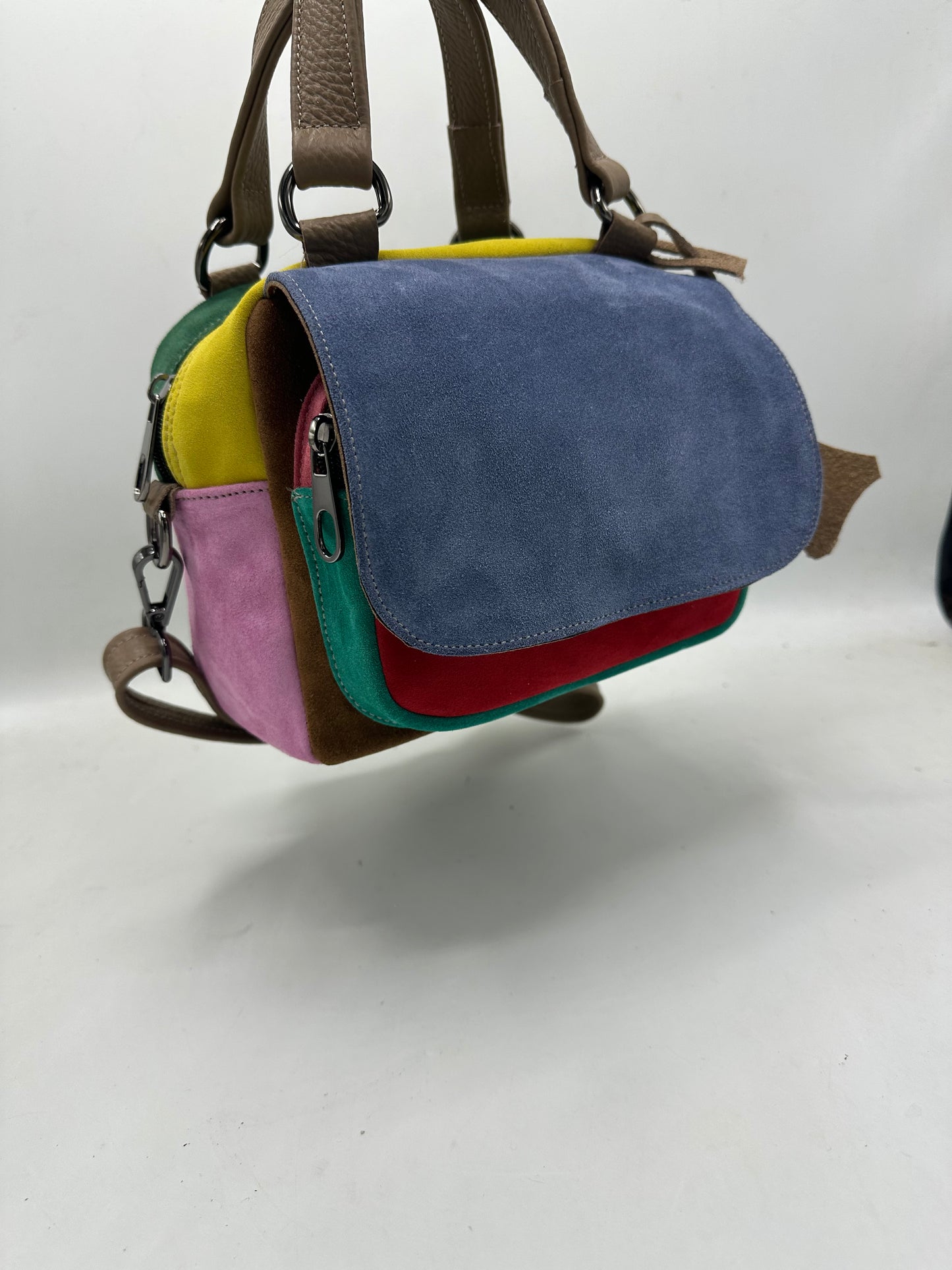Geanta Alice multicolor piele naturala ediție de primavara