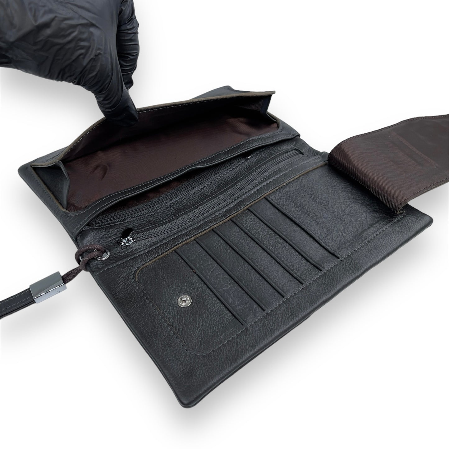 Portofel Unisex din piele naturala premium Dark Gray