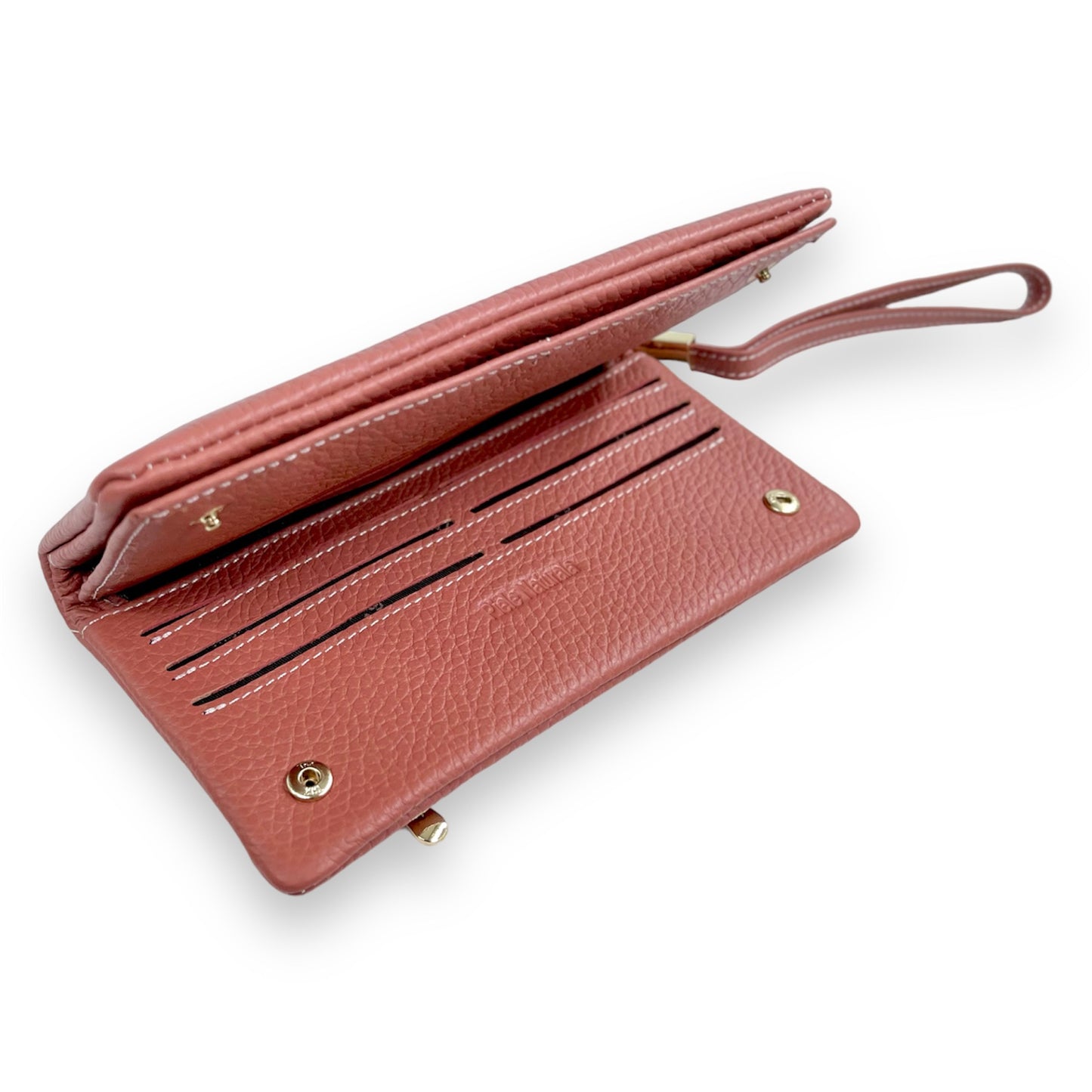 Portofel Alexia din piele naturala premium Peach