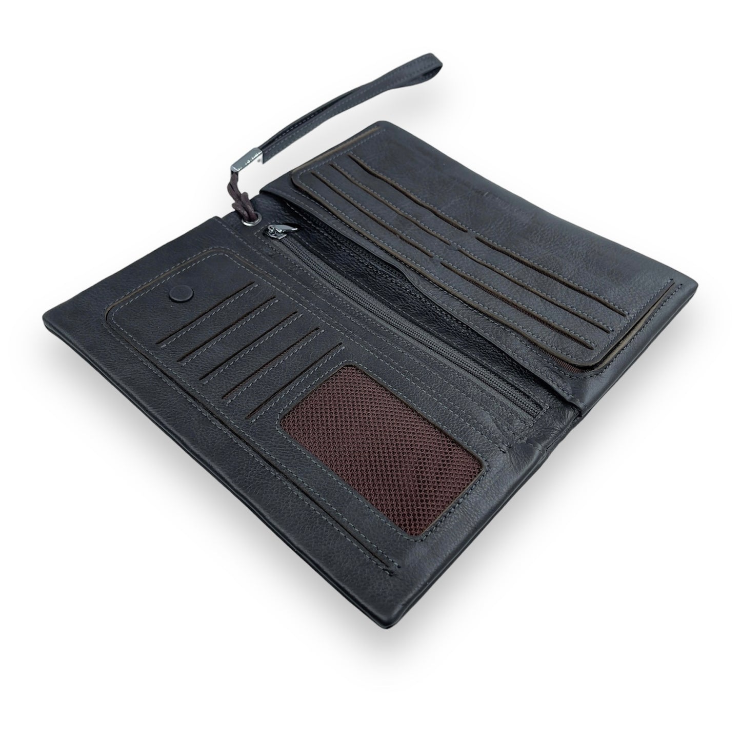 Portofel Unisex din piele naturala premium Dark Gray