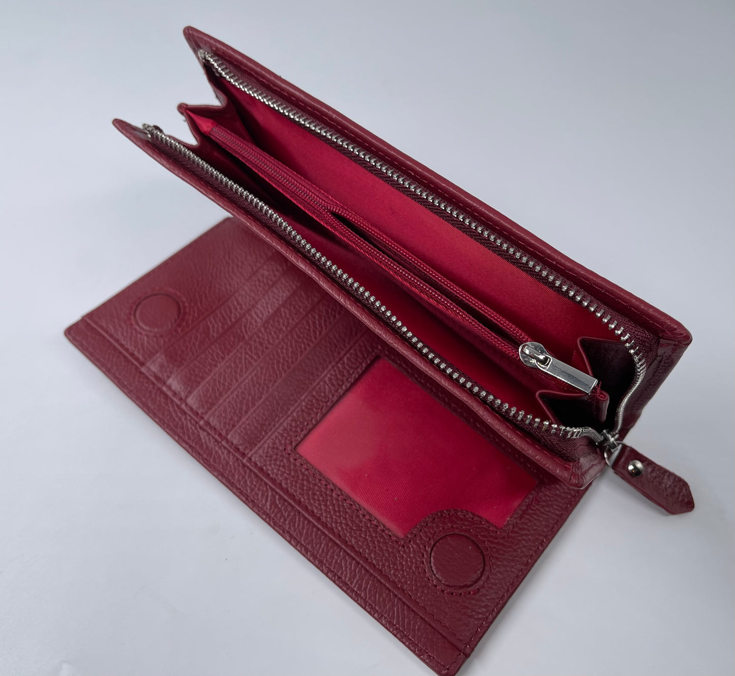 Portofel Anais piele naturala premium Grena