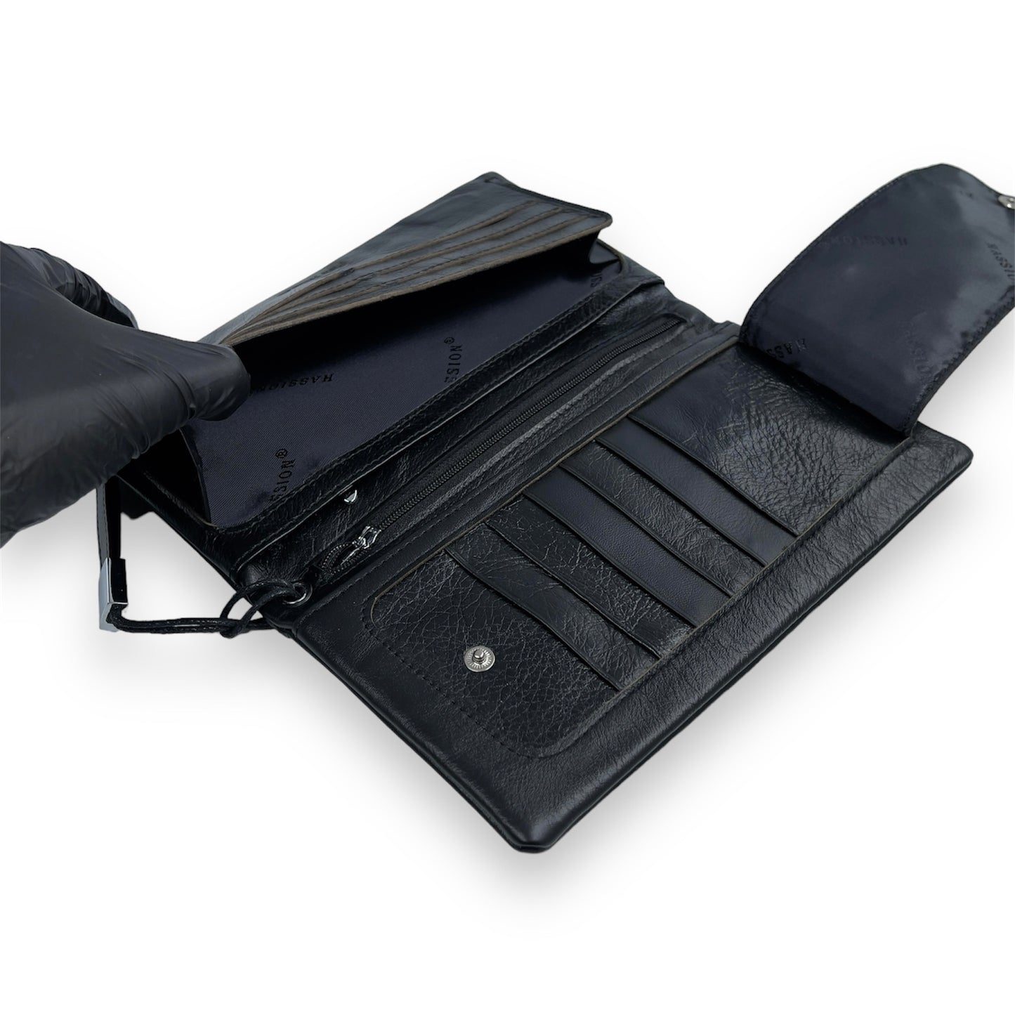 Portofel Unisex din piele naturala premium Negru