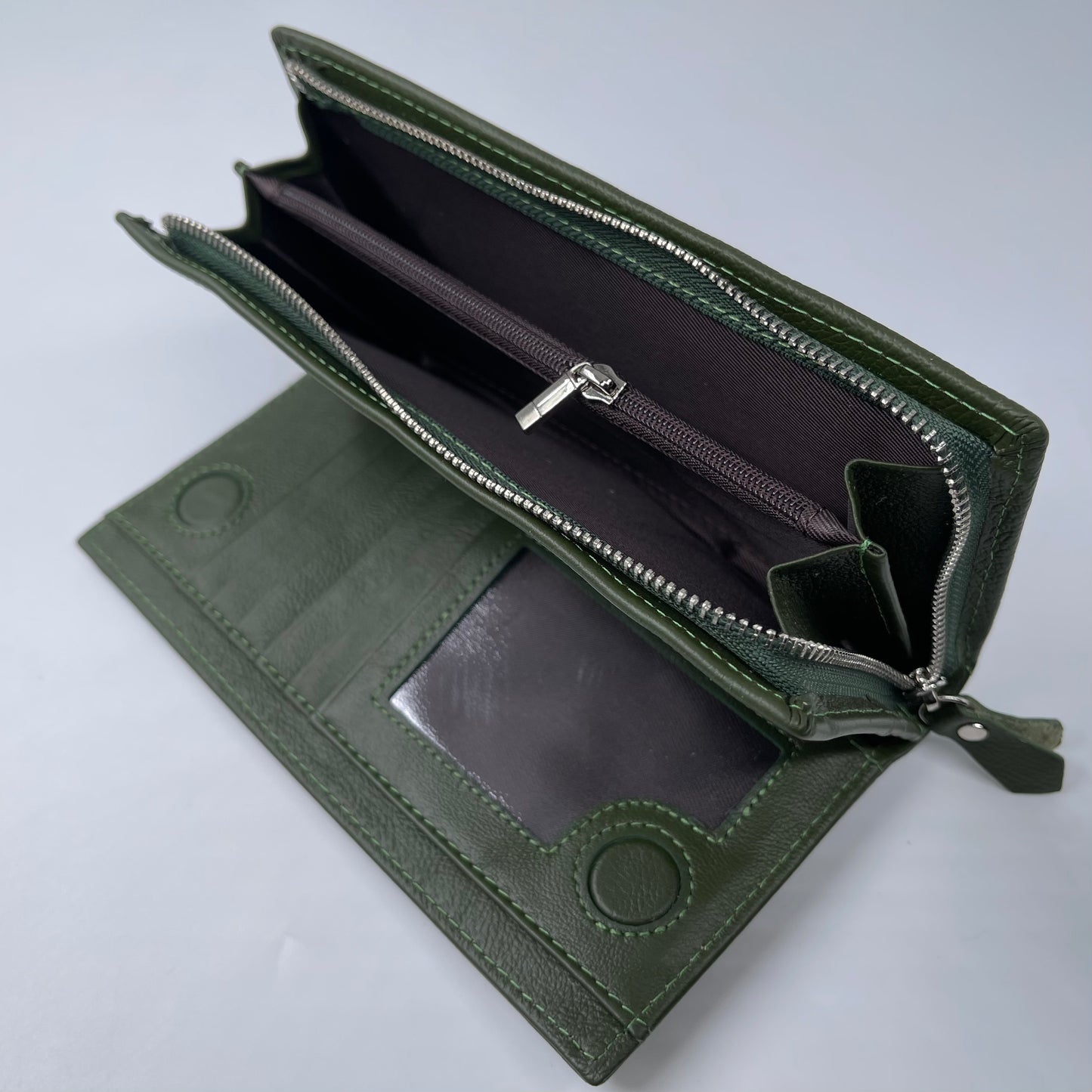 Portofel Anais piele naturala premium Verde