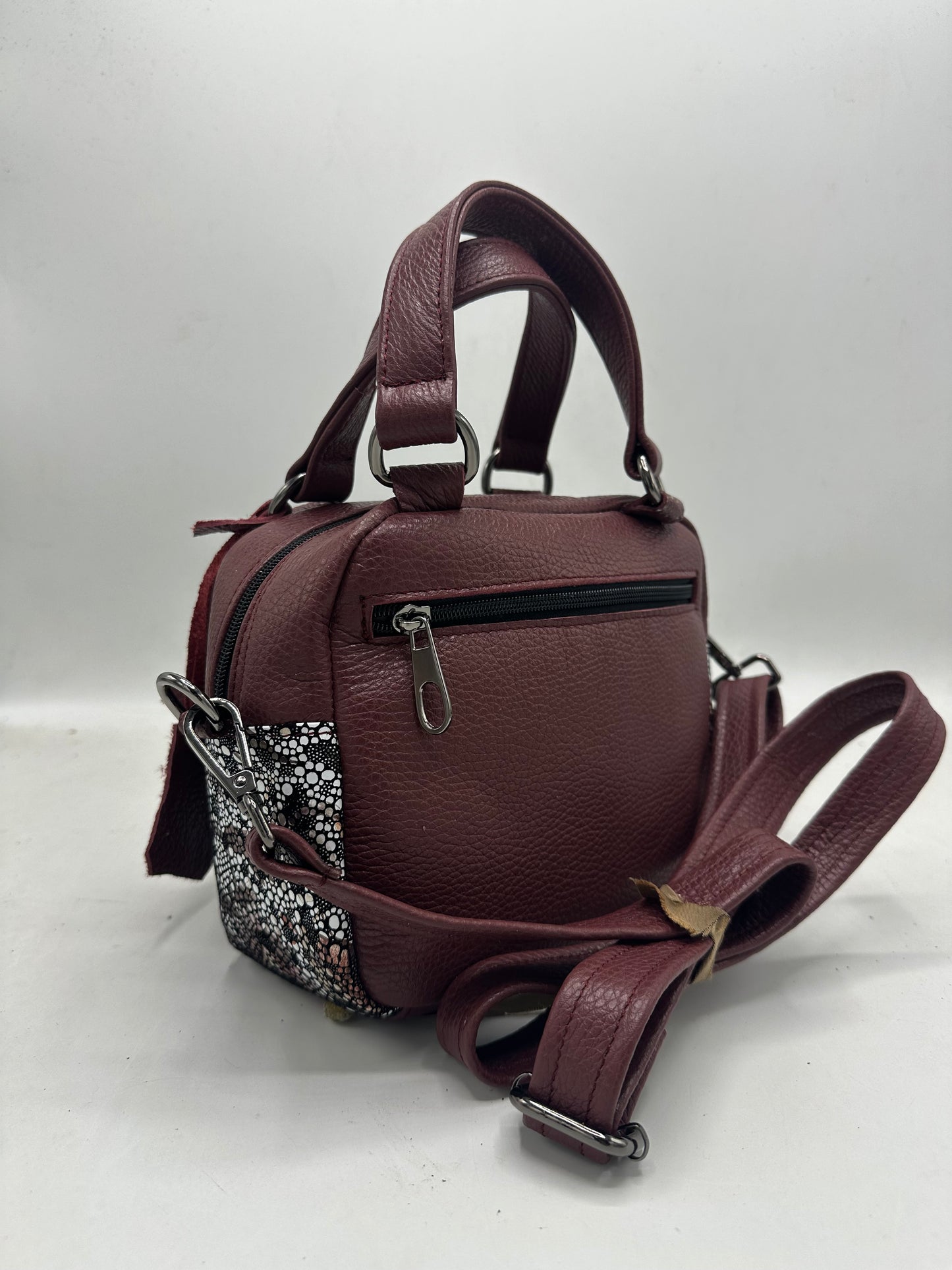 Geanta Alice piele naturala Bordeaux