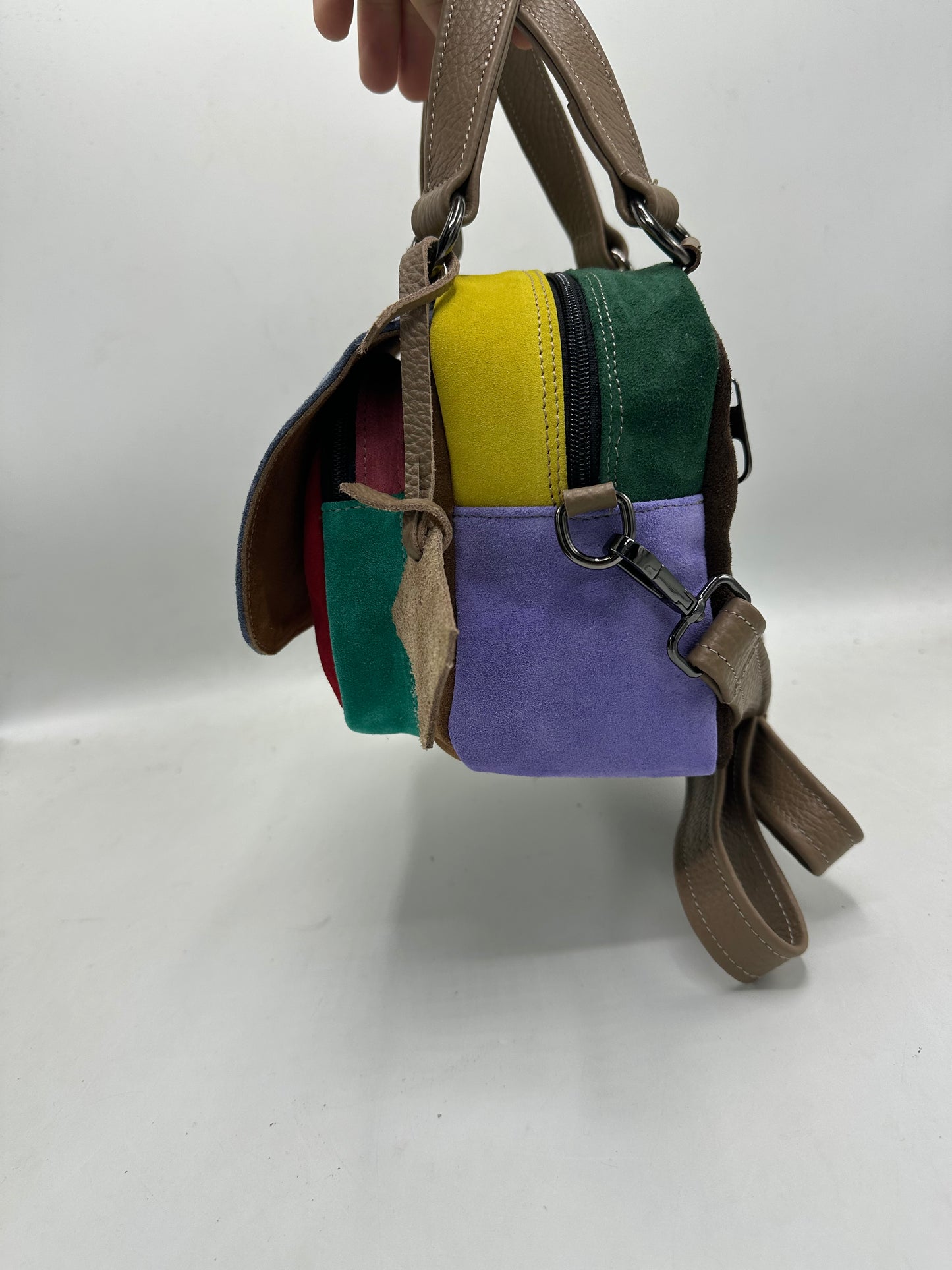 Geanta Alice multicolor piele naturala ediție de primavara
