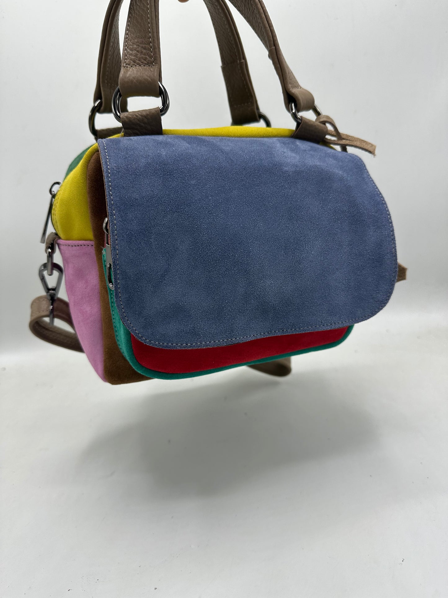 Geanta Alice multicolor piele naturala ediție de primavara