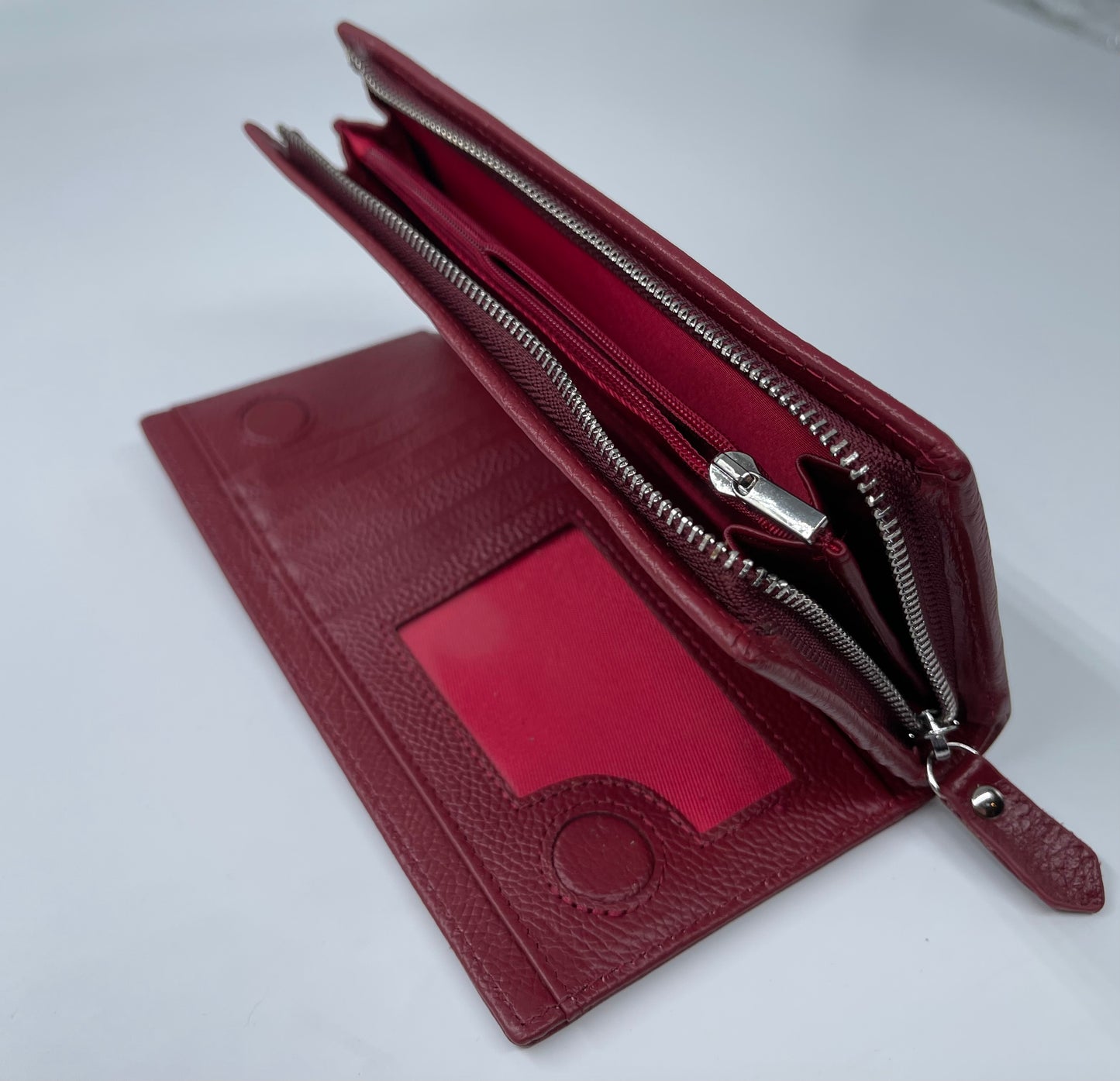 Portofel Anais piele naturala premium Grena