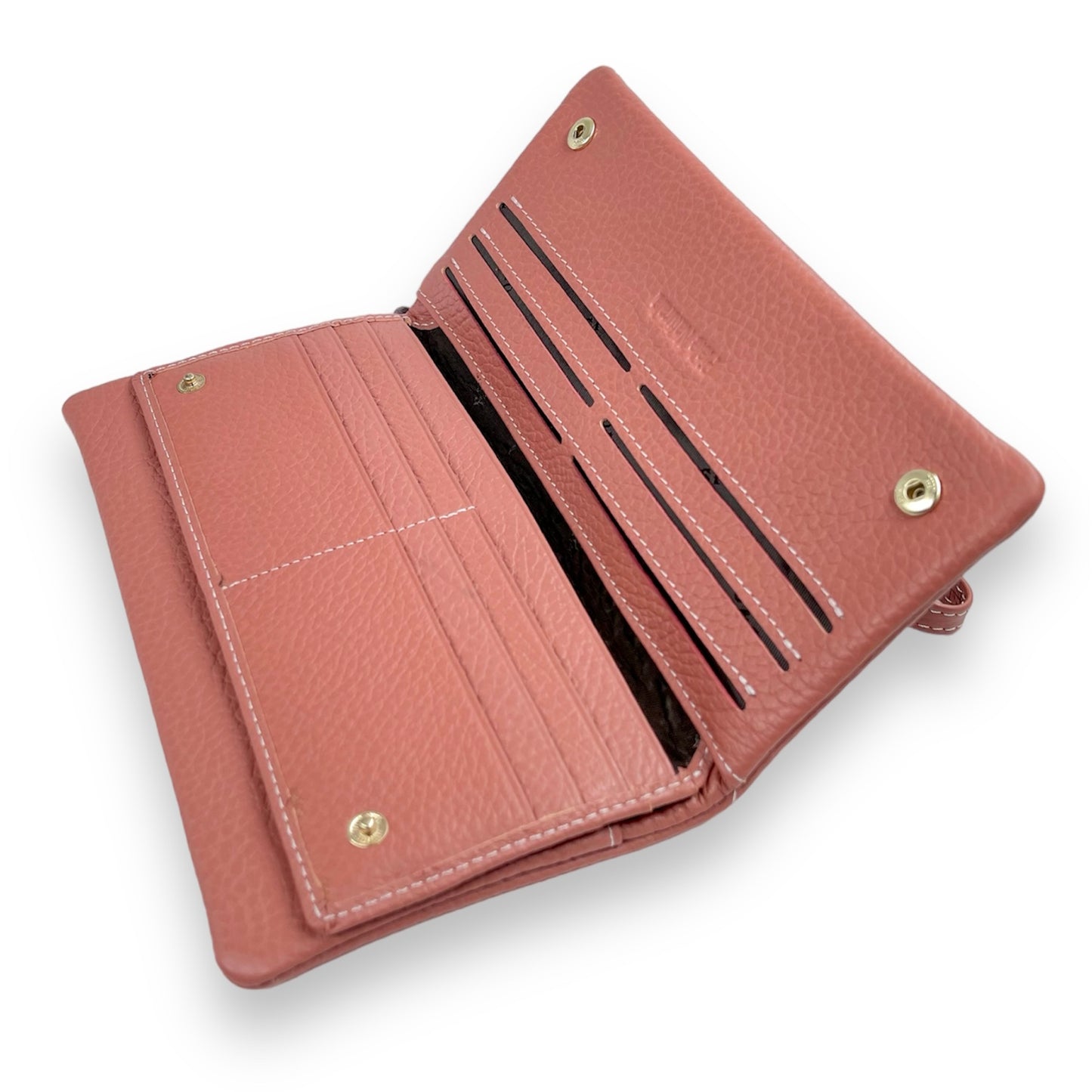 Portofel Alexia din piele naturala premium Peach