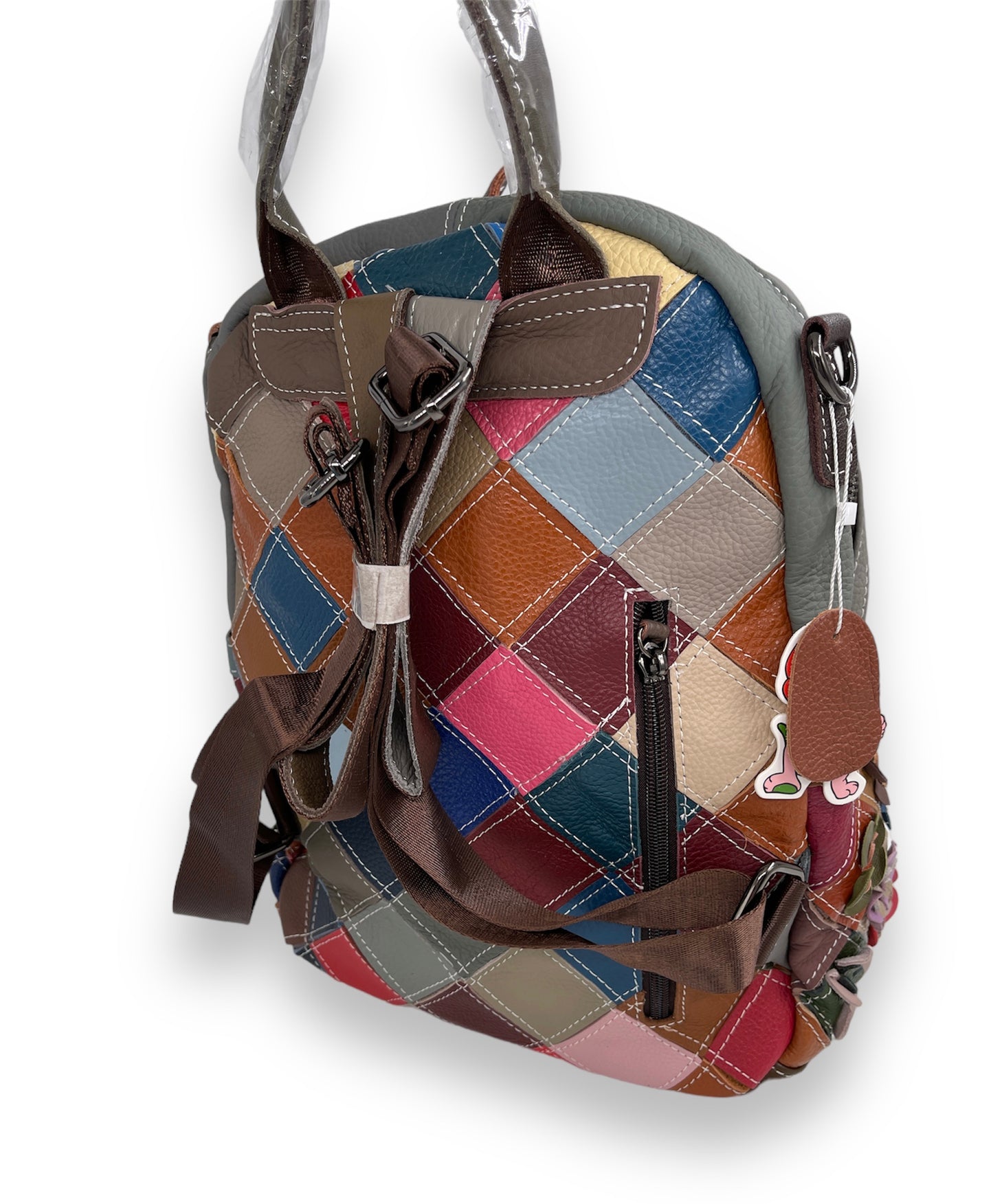 Rucsac Piele Naturala Multicolor