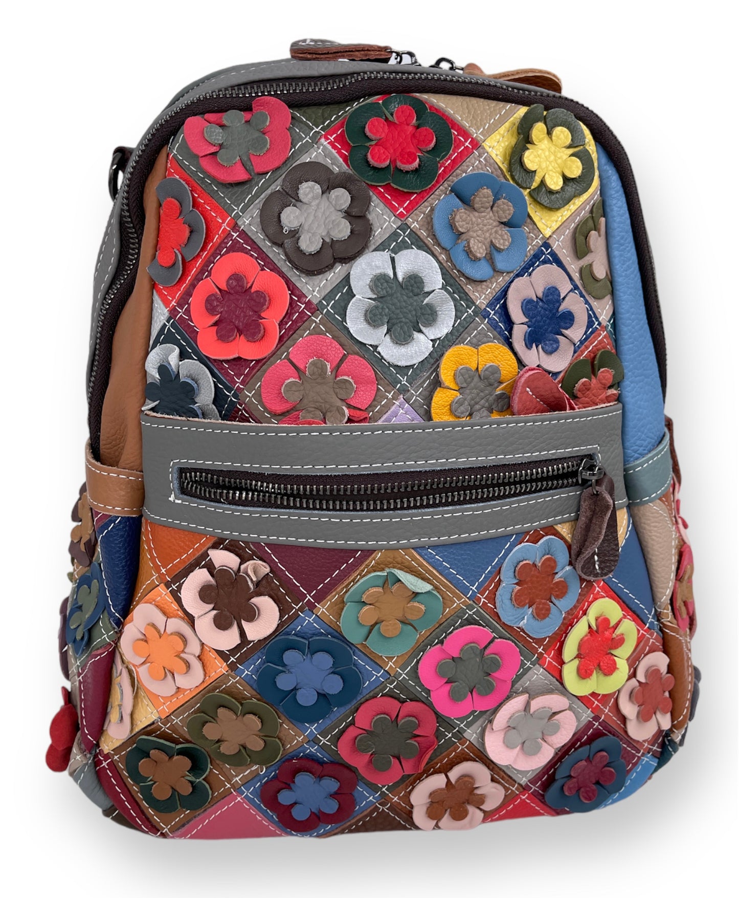 Rucsac Piele Naturala Multicolor