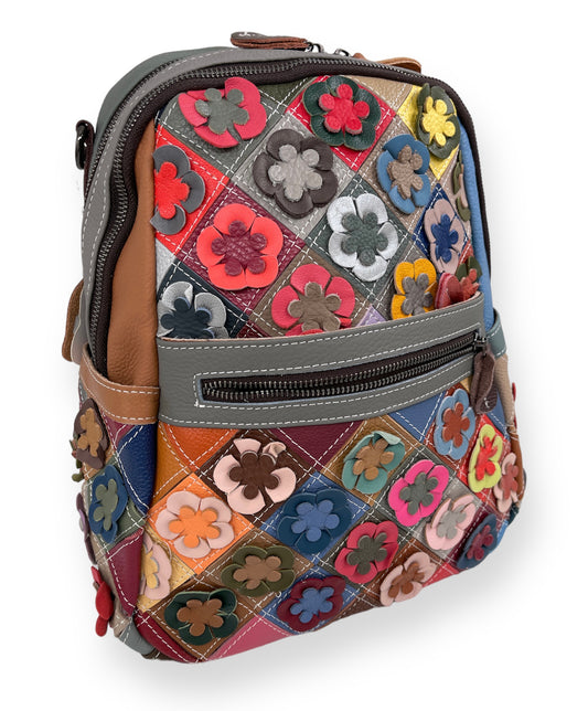 Rucsac Piele Naturala Multicolor