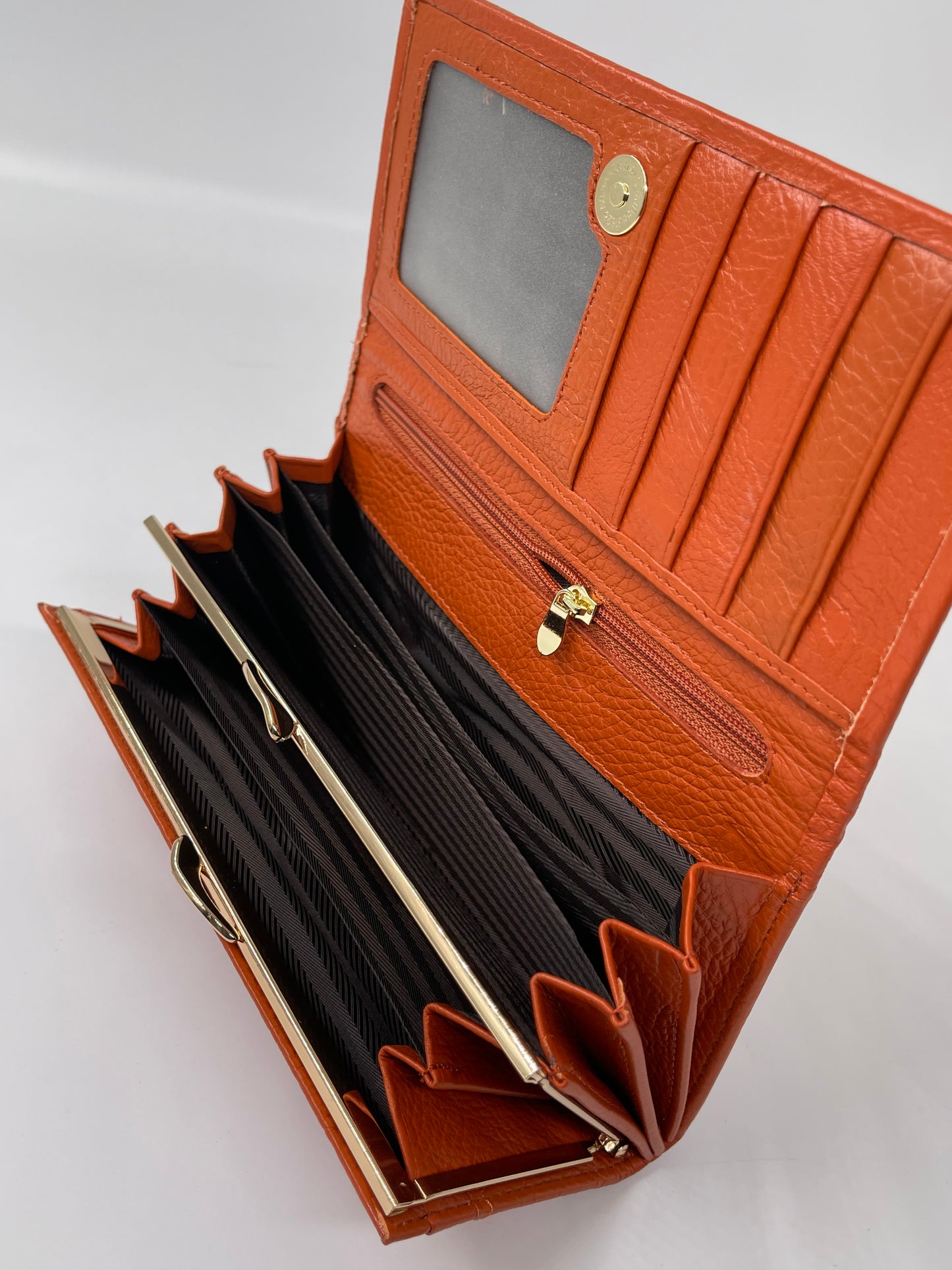 Portofel Sophie piele naturala premium Oranj