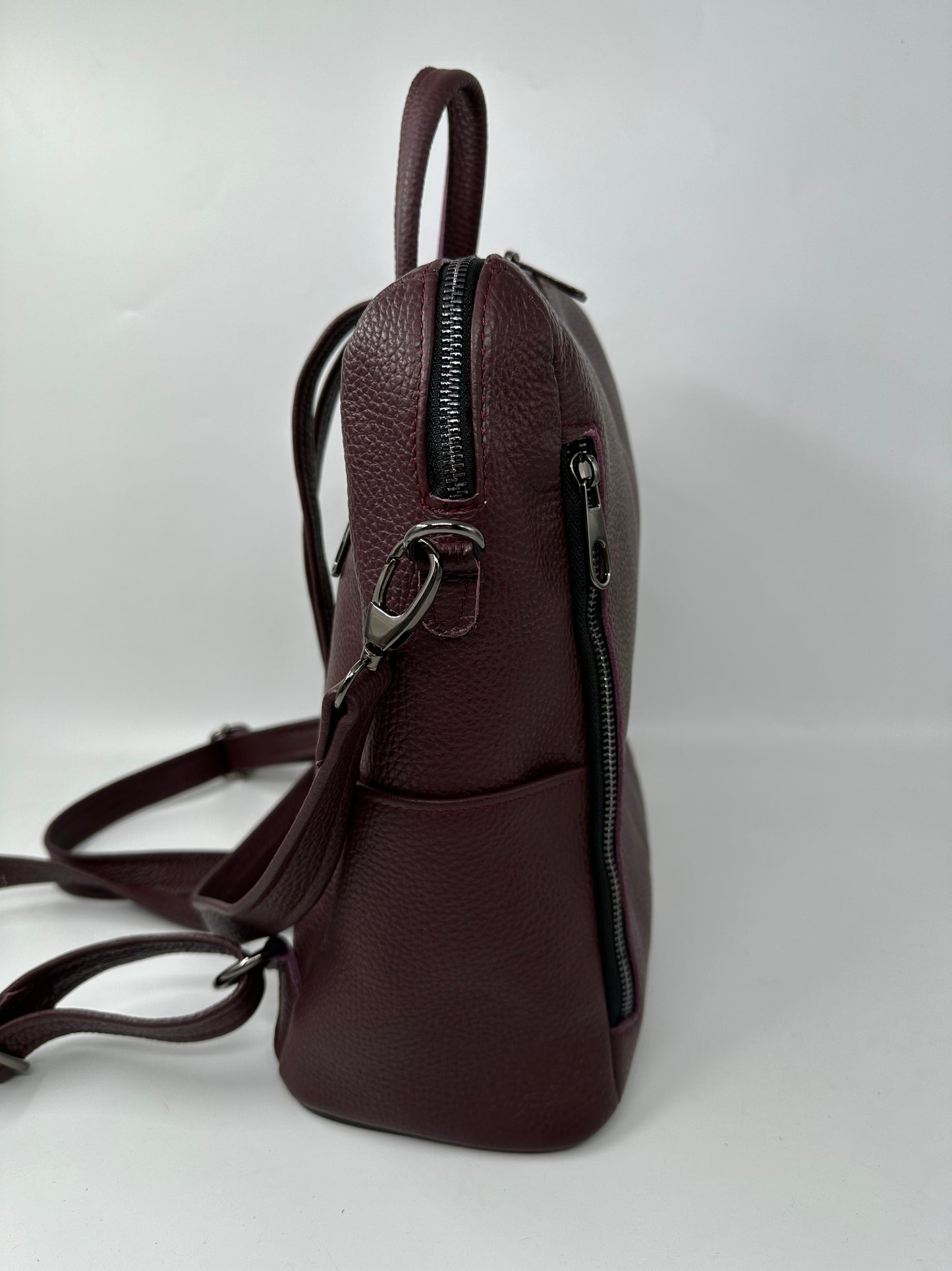 Geanta Rucsac Carlie piele naturala premium Bordeaux