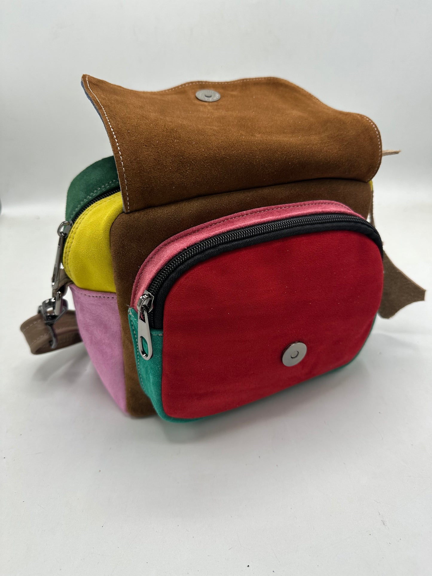 Geanta Alice multicolor piele naturala ediție de primavara
