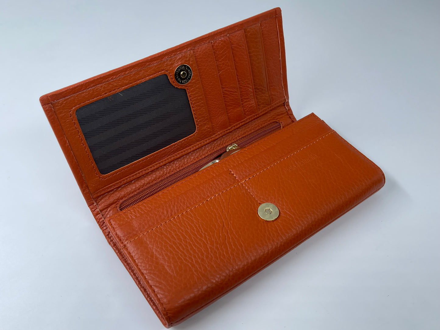 Portofel Sophie piele naturala premium Oranj