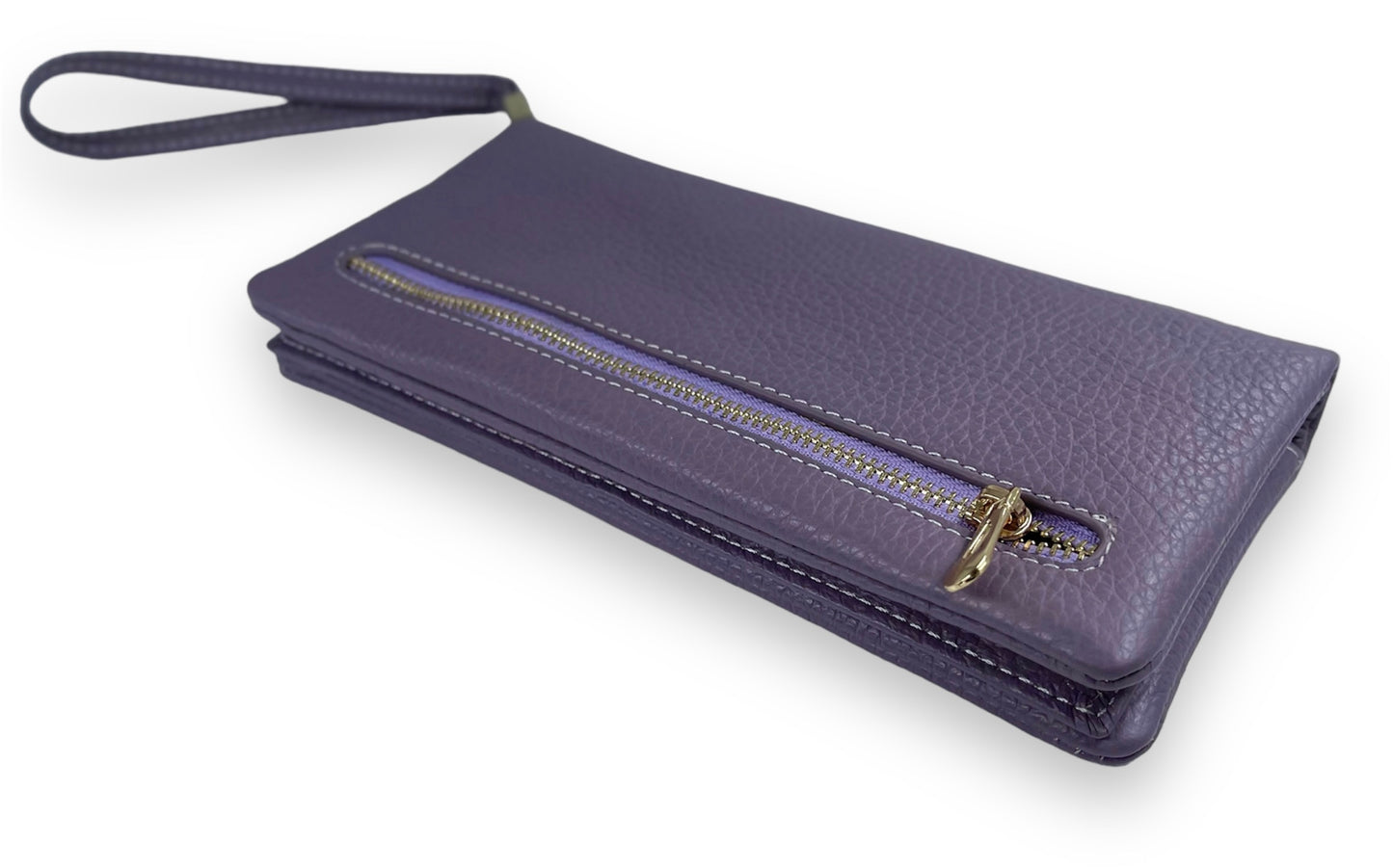 Portofel Alexia din piele naturala premium Lila