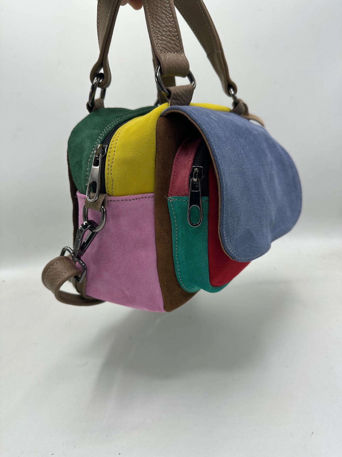 Geanta Alice multicolor piele naturala ediție de primavara