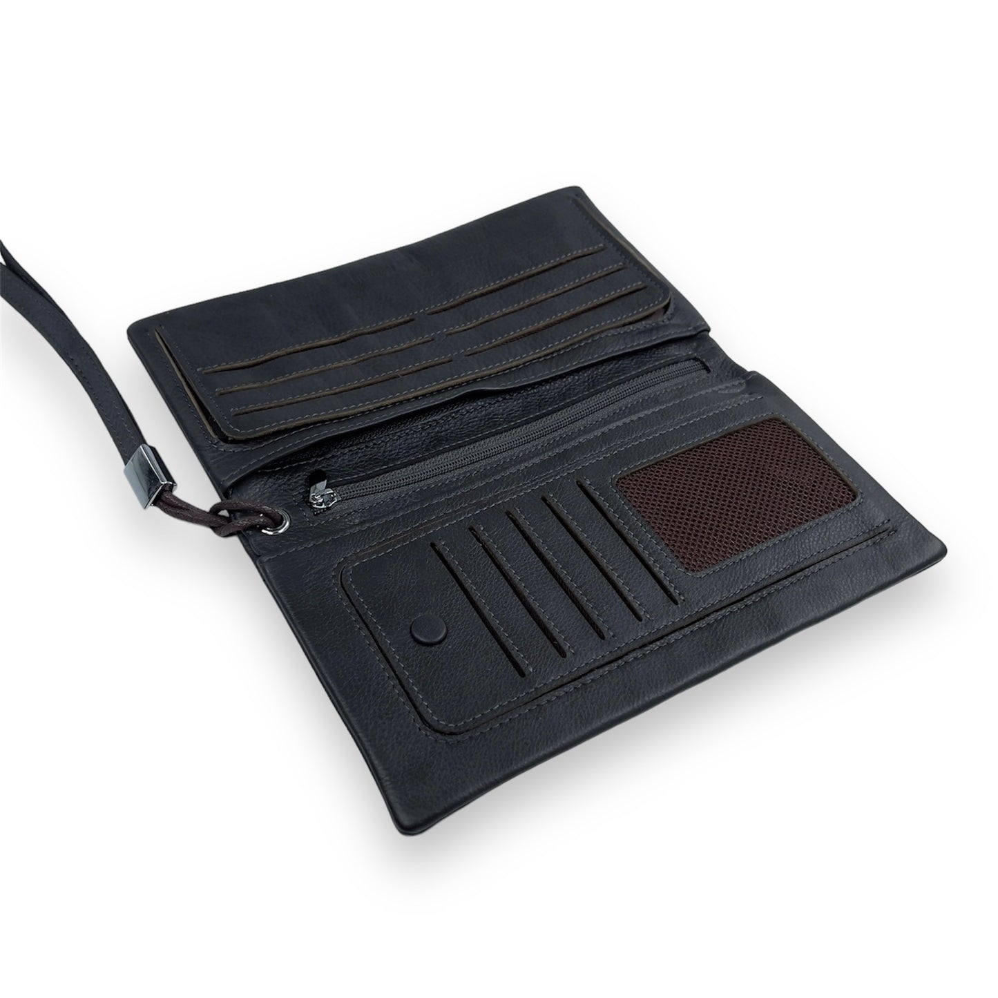 Portofel Unisex din piele naturala premium Dark Gray