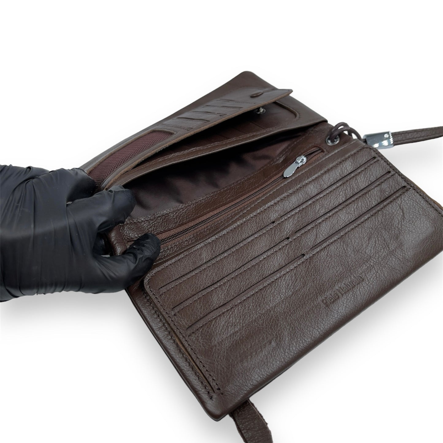 Portofel Unisex din piele naturala premium Maro